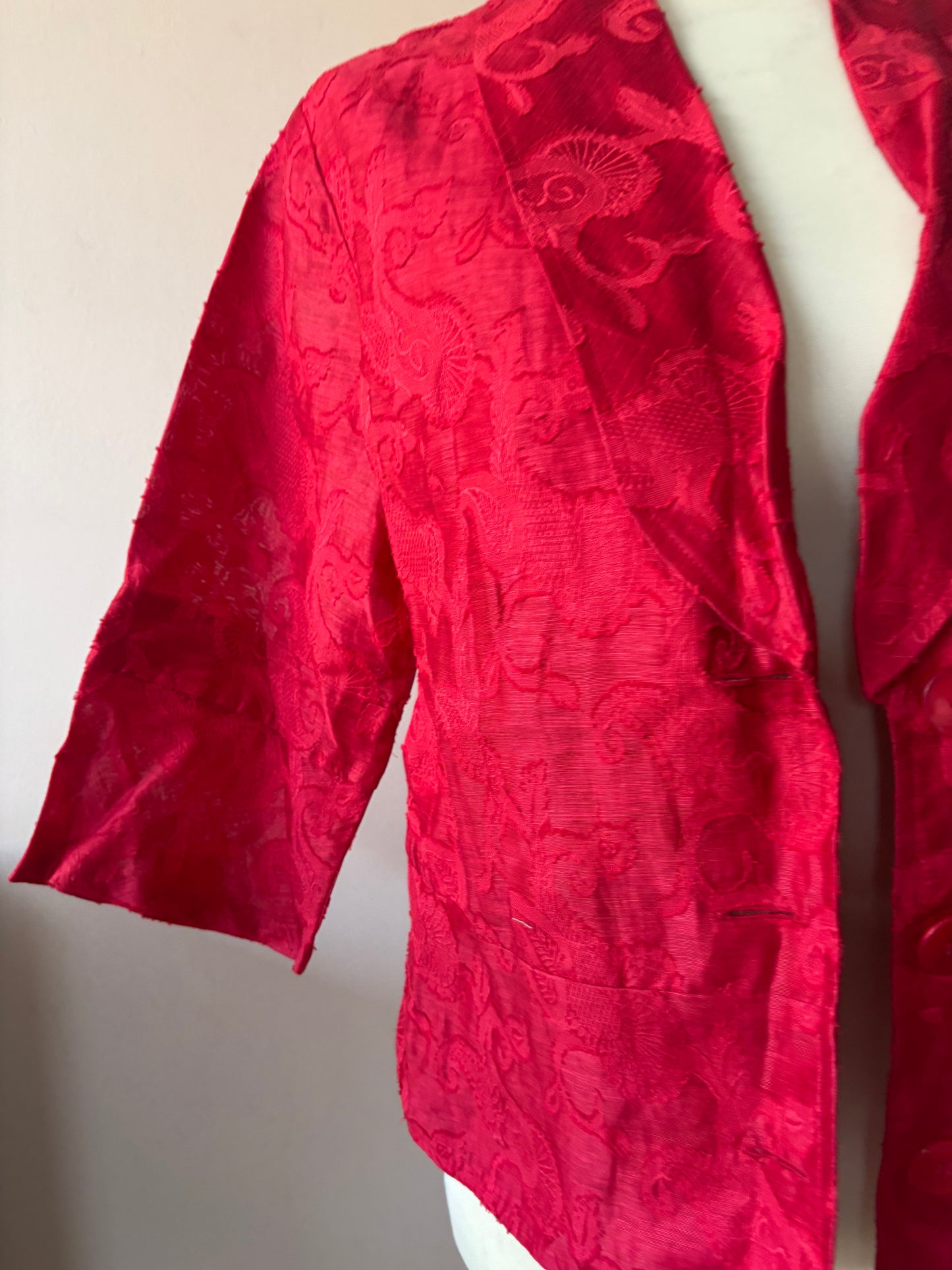 Vintage linen and silk jacket size 12