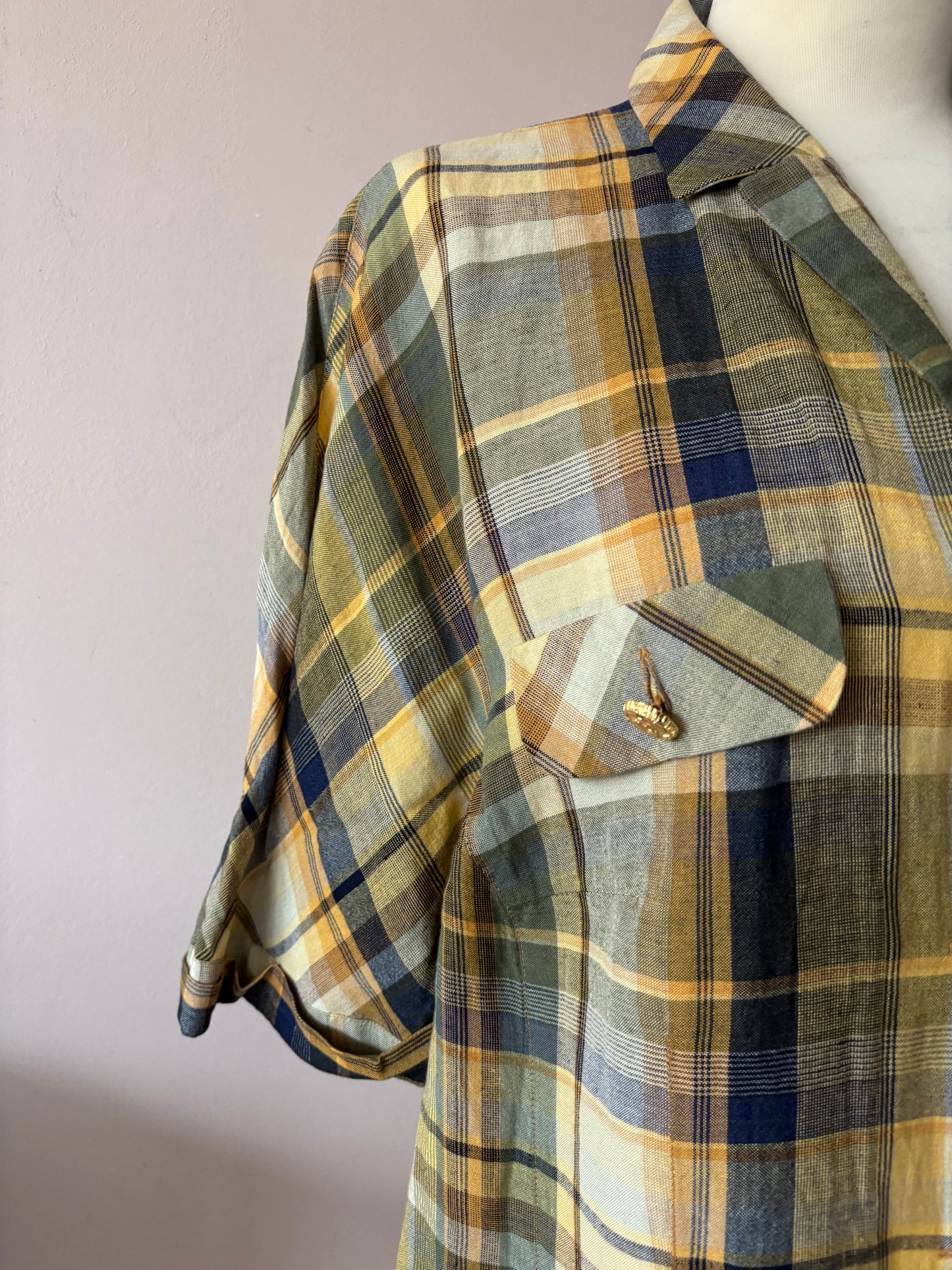 Vintage linen mix shirt size 12/14