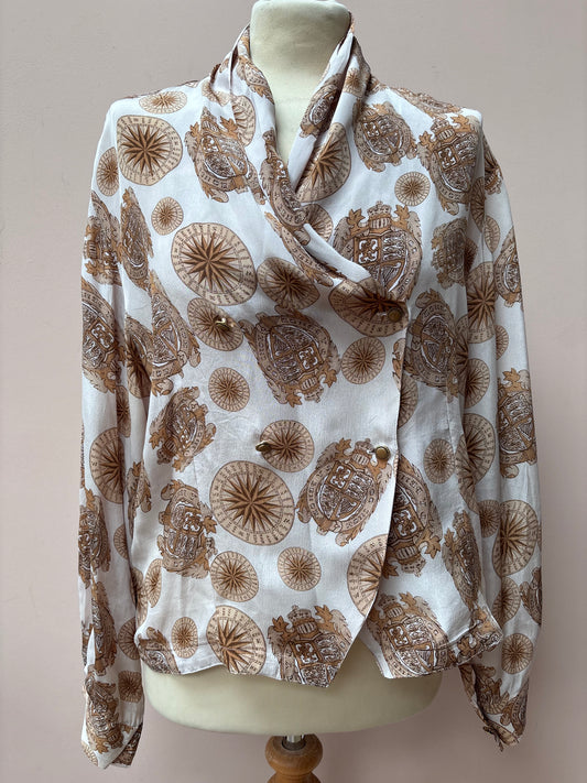 Vintage silk crossover top size 12