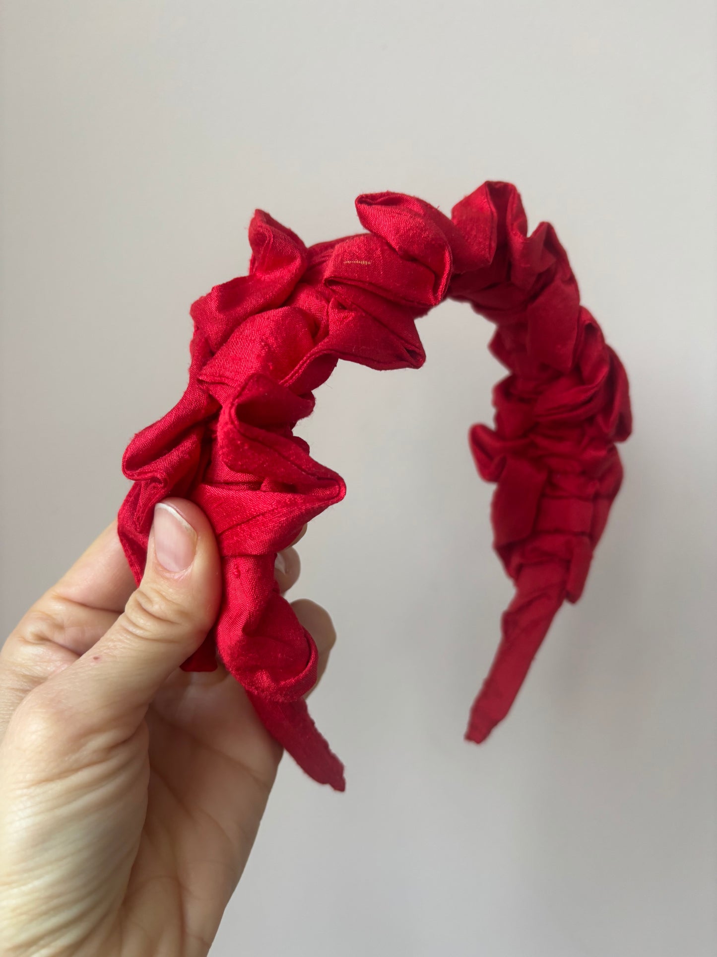 Silk red headband