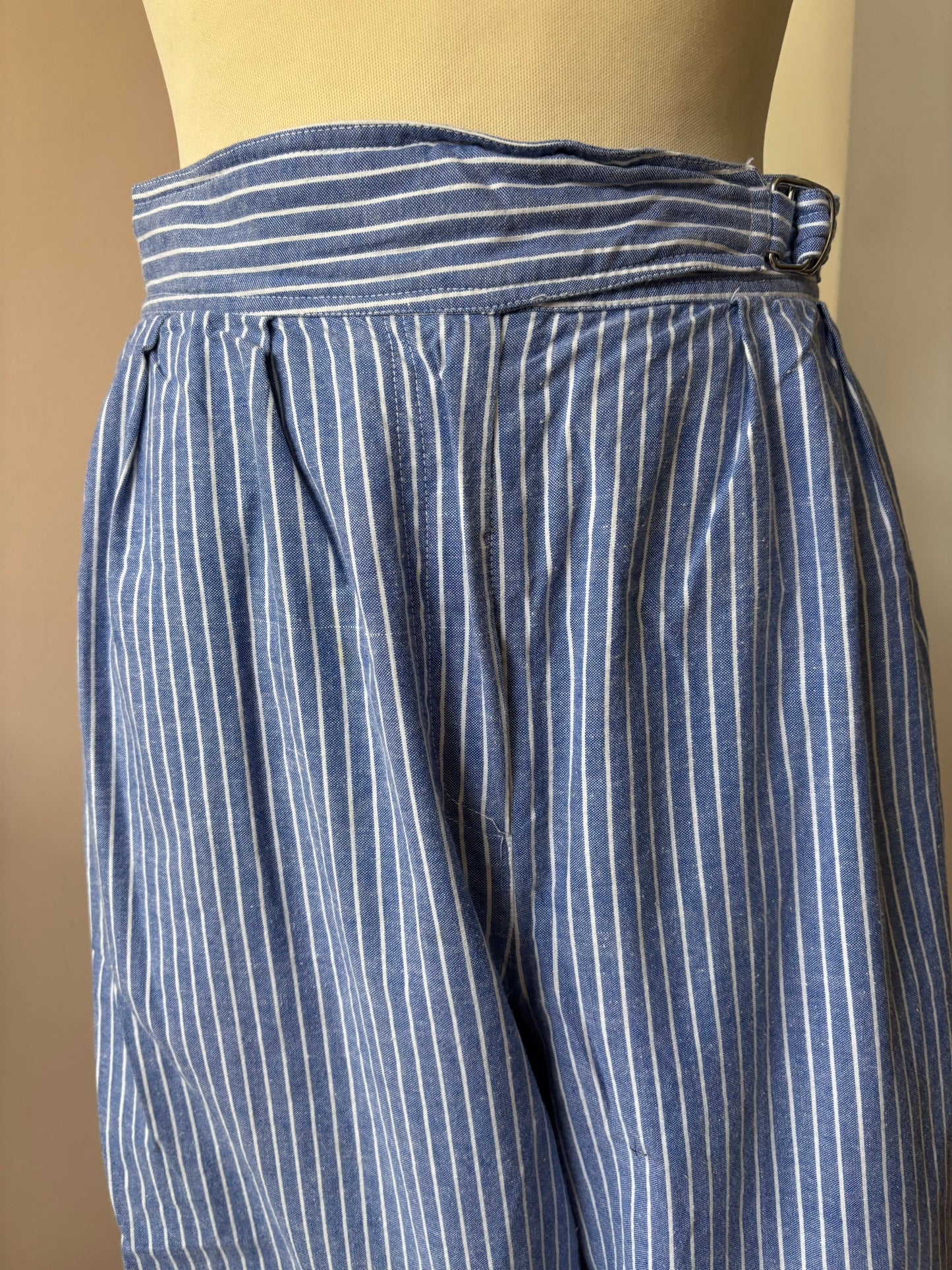 Vintage 100% cotton striped trousers size 8/10