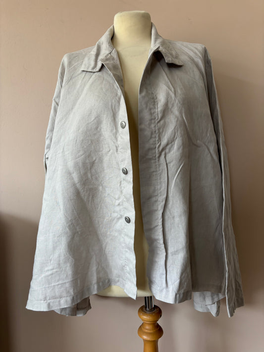 100% linen oversized shirt stone colour one size