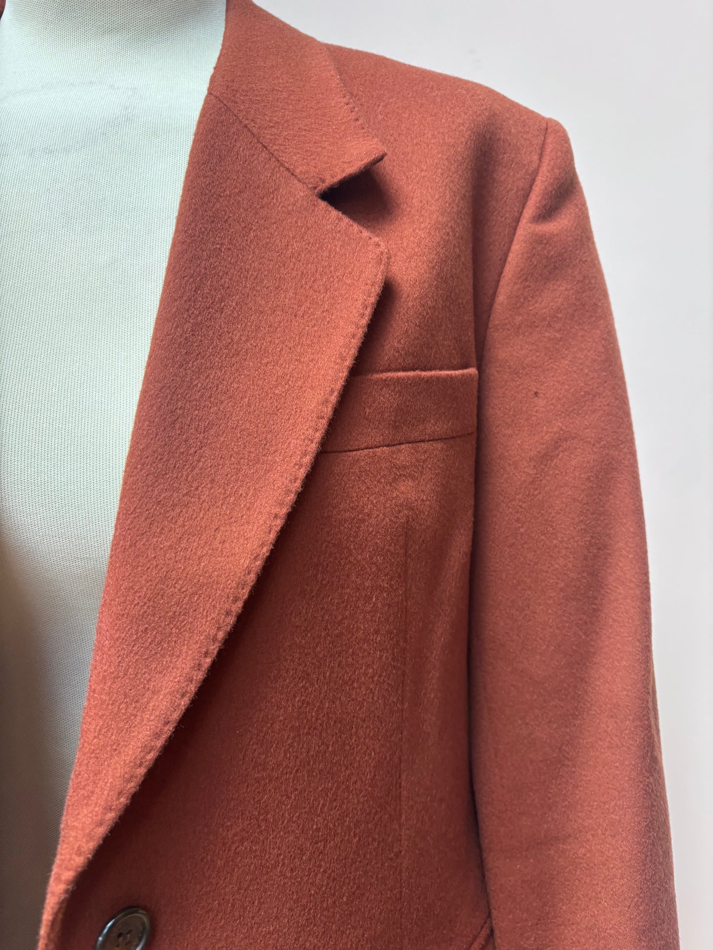 Aquascutum rust brown 100% wool blazer size 10/12