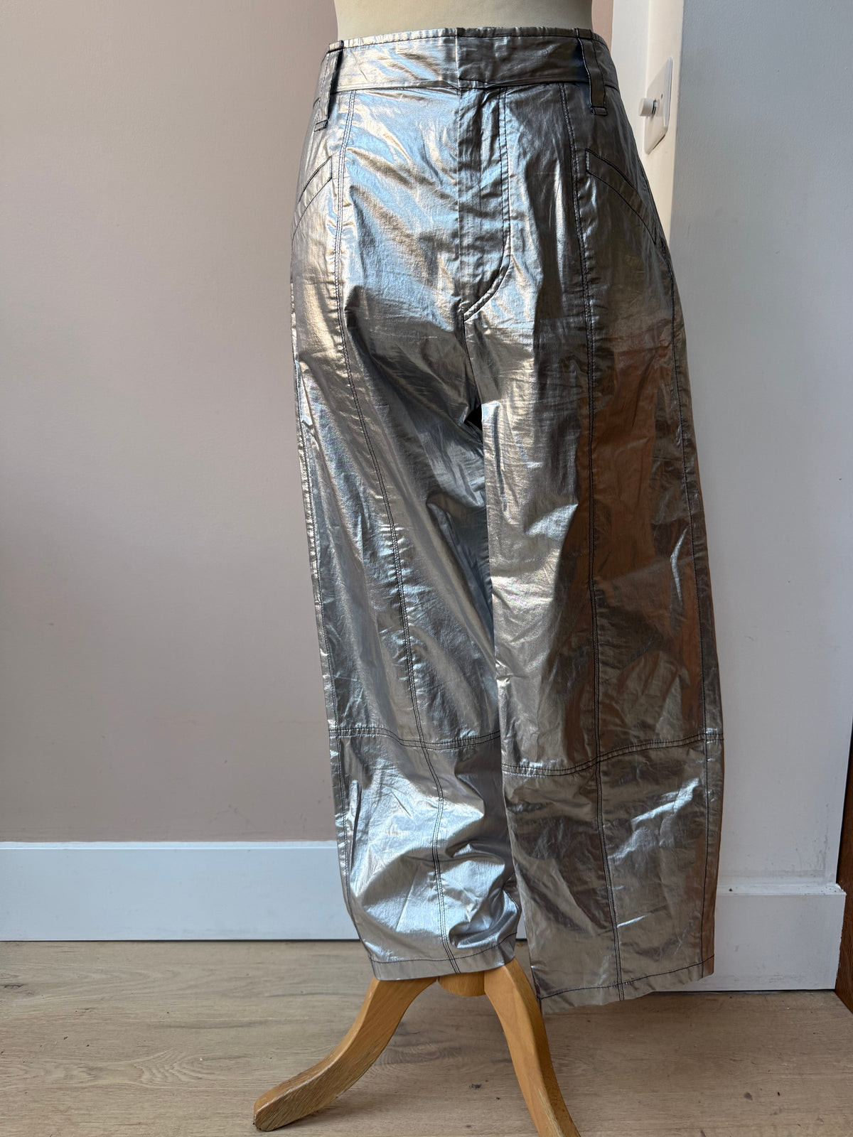 Isabel Marant cotton silver trousers size 10/12