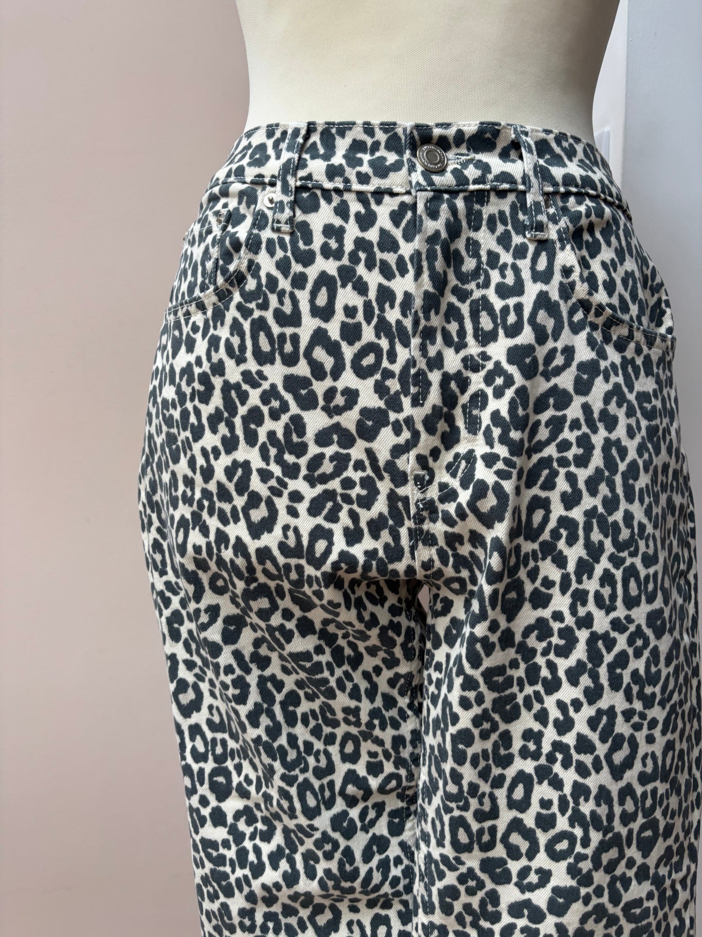 Animal print jeans size 10