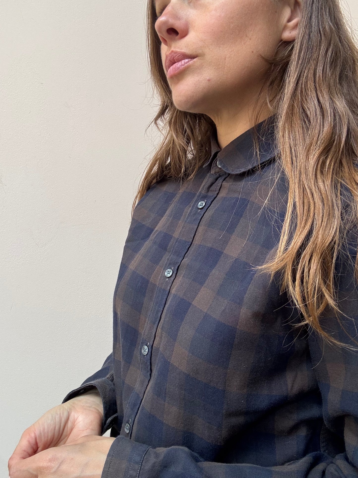 Check 100% cotton shirt size 10