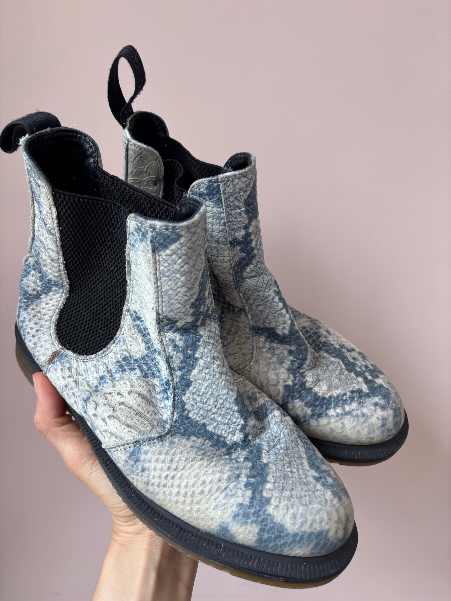 Snakeskin leather Doc Martens boots size UK5