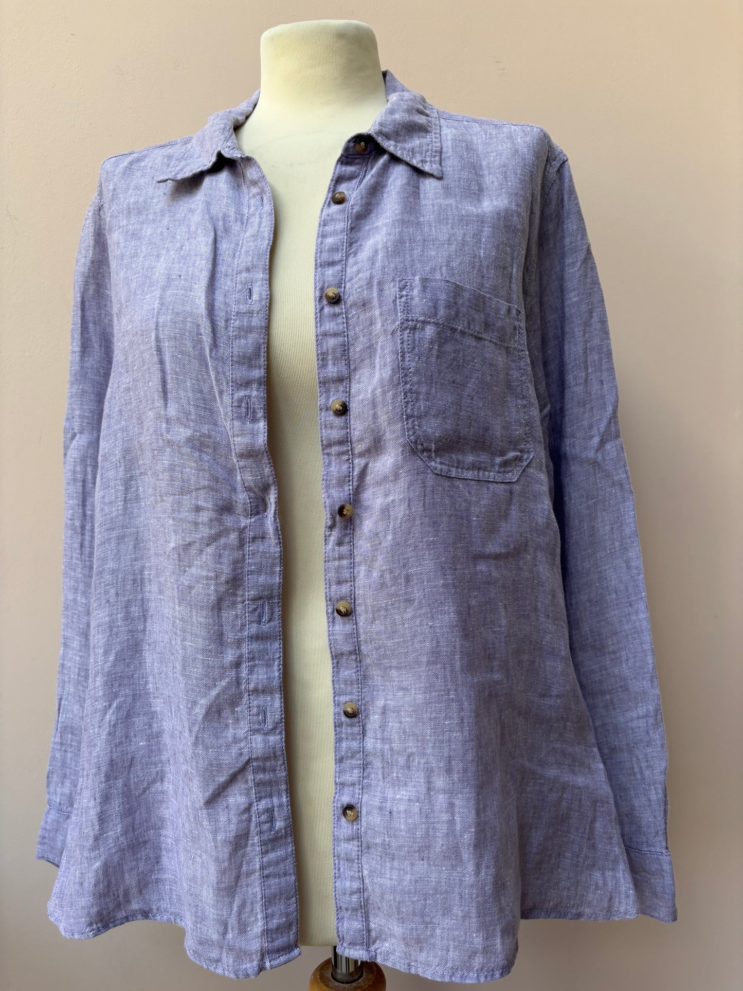 100% linen shirt size UK12
