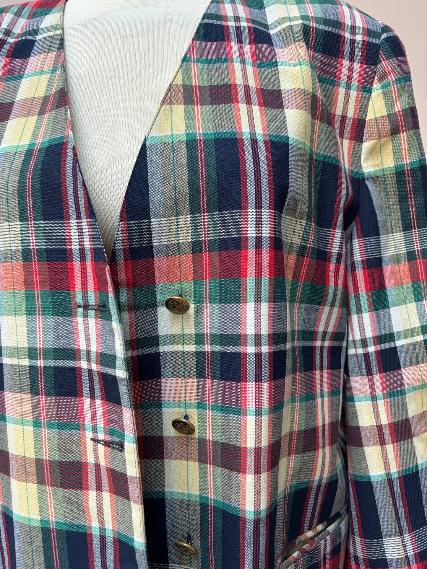 Vintage check oversized blazer size 12-16