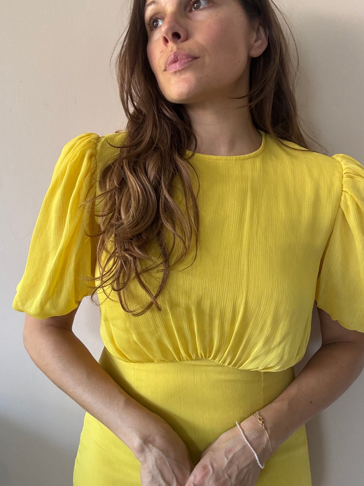 De La Vali yellow occasion dress size 12