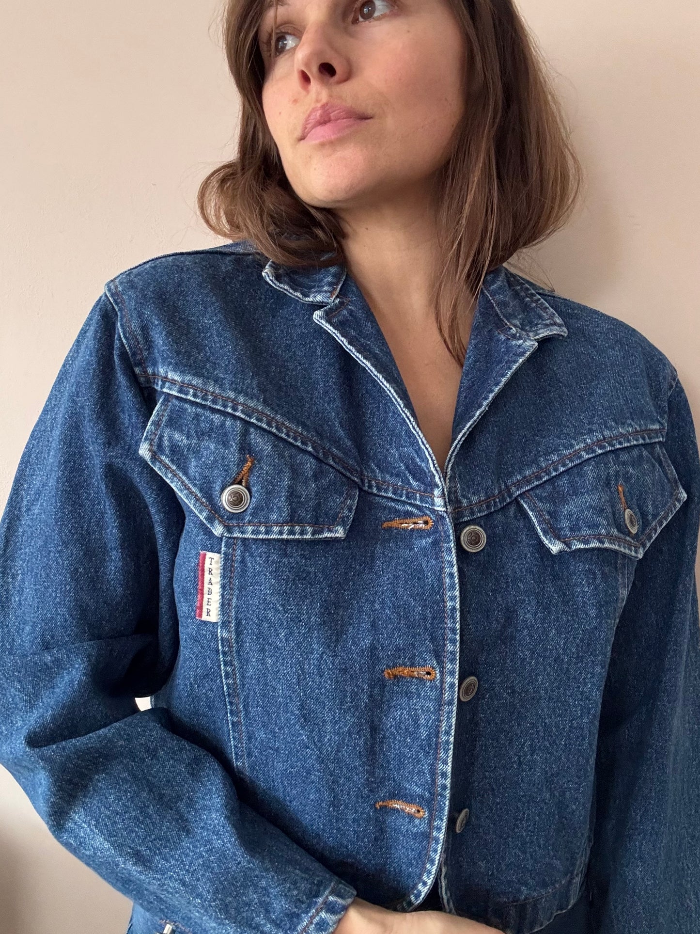 Vintage cotton denim cropped jacket size 10/12