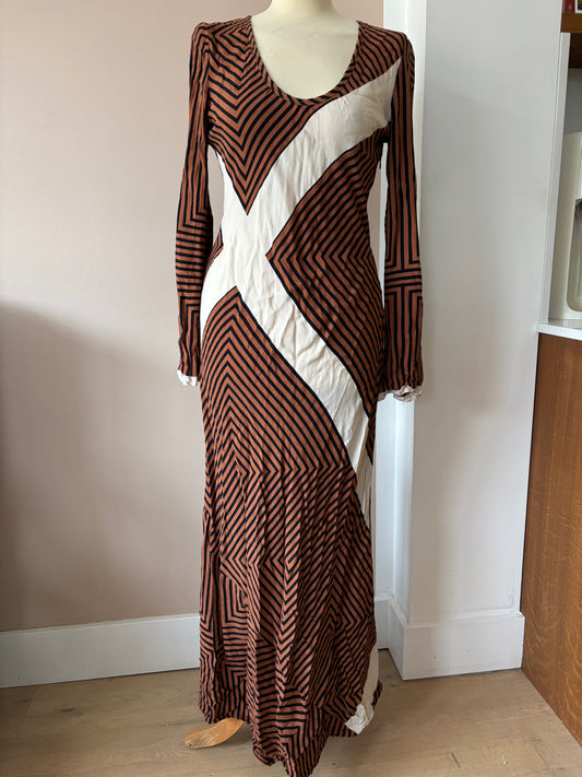 Striped maxi dress size 8/10