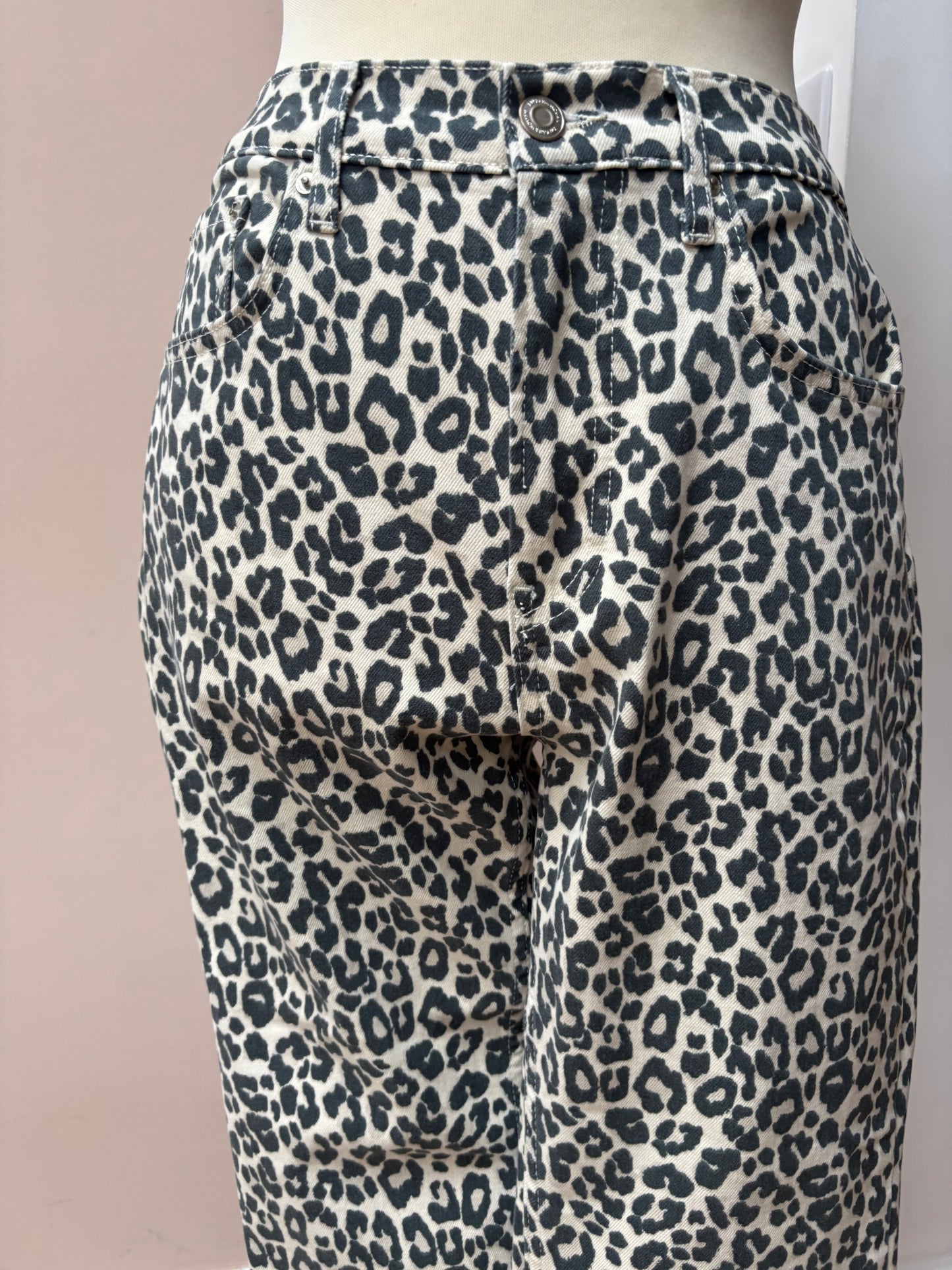 Animal print jeans size 10