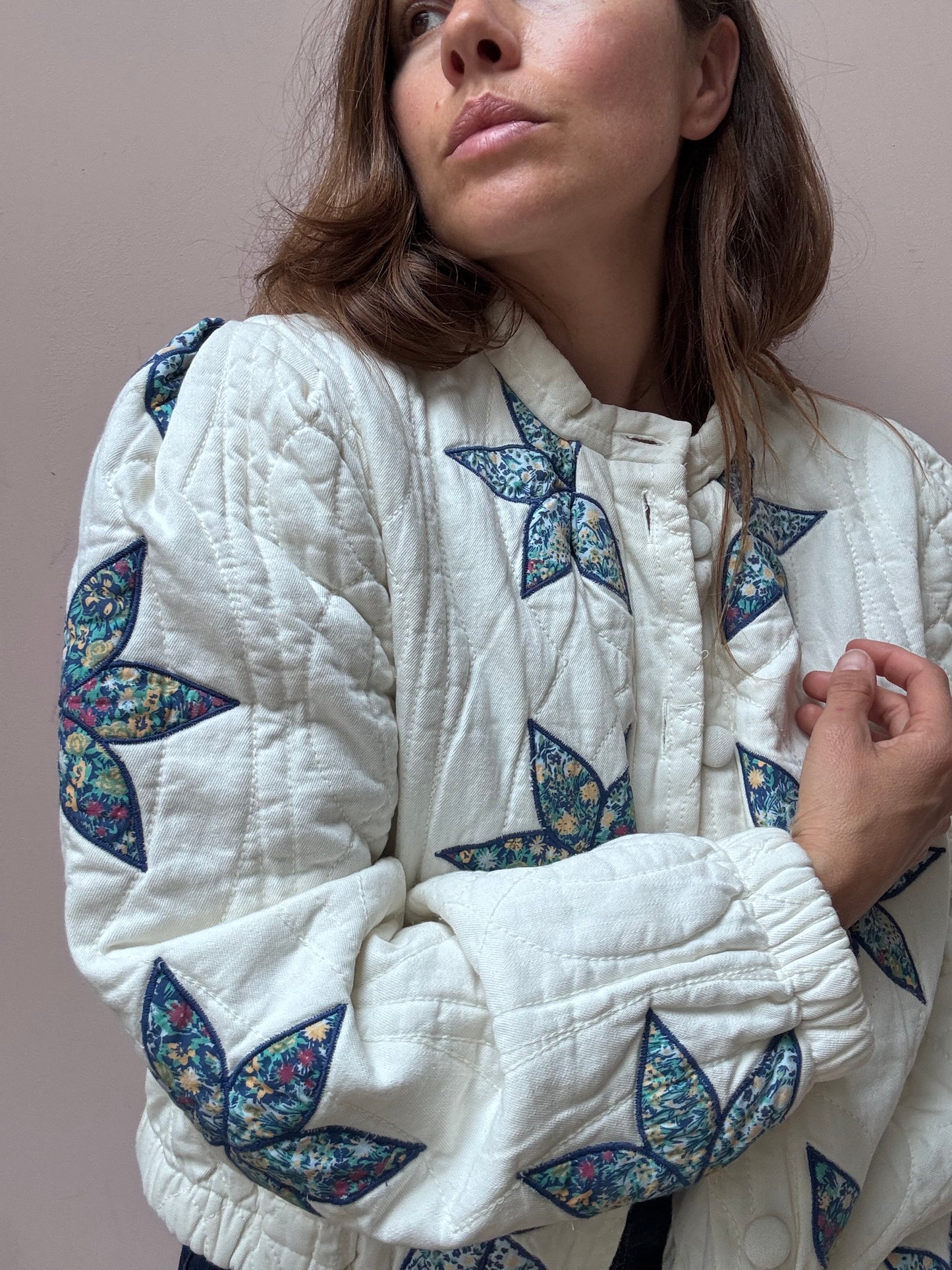 Free People quilted cotton jacket size Large