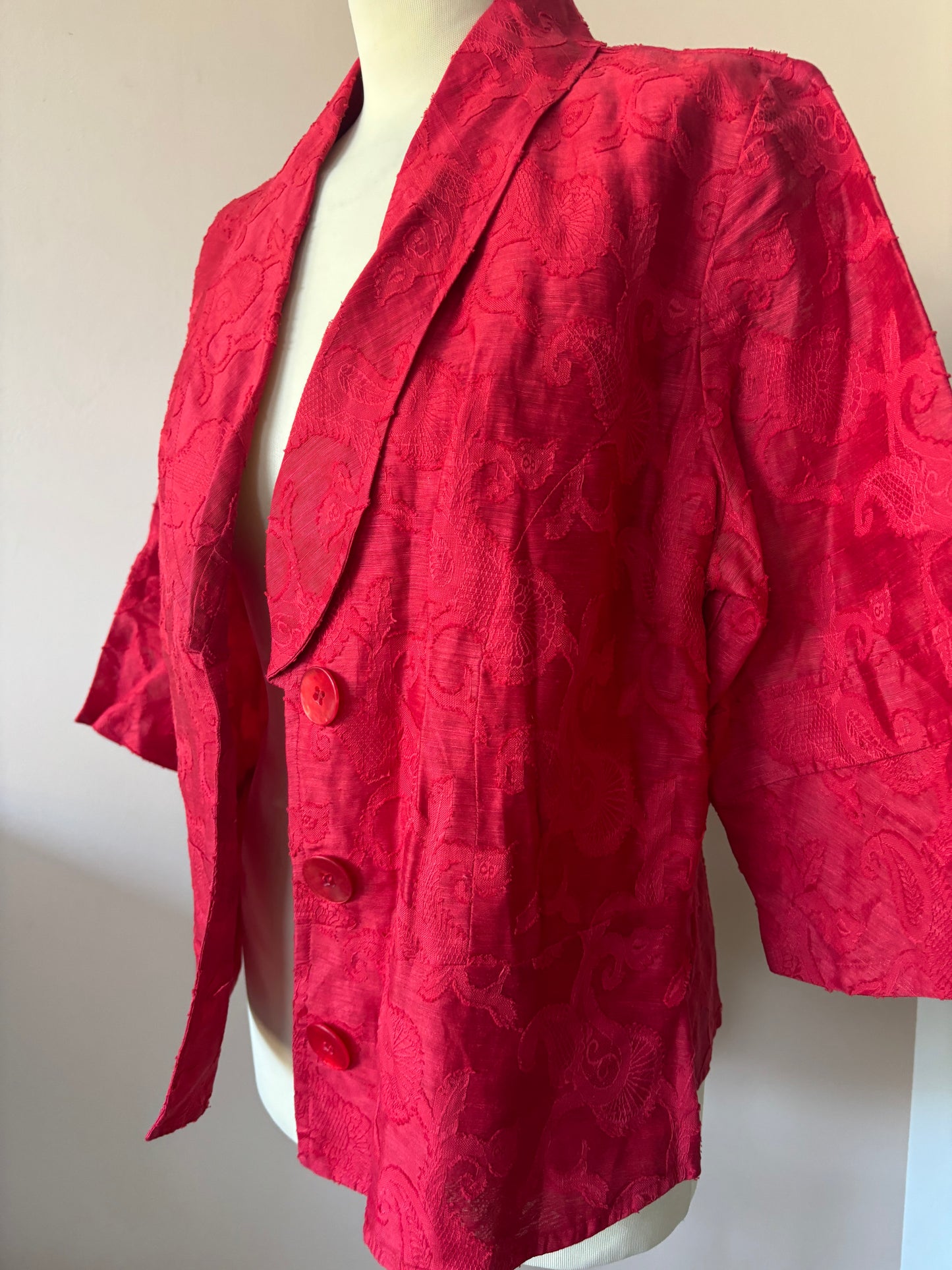 Vintage linen and silk jacket size 12