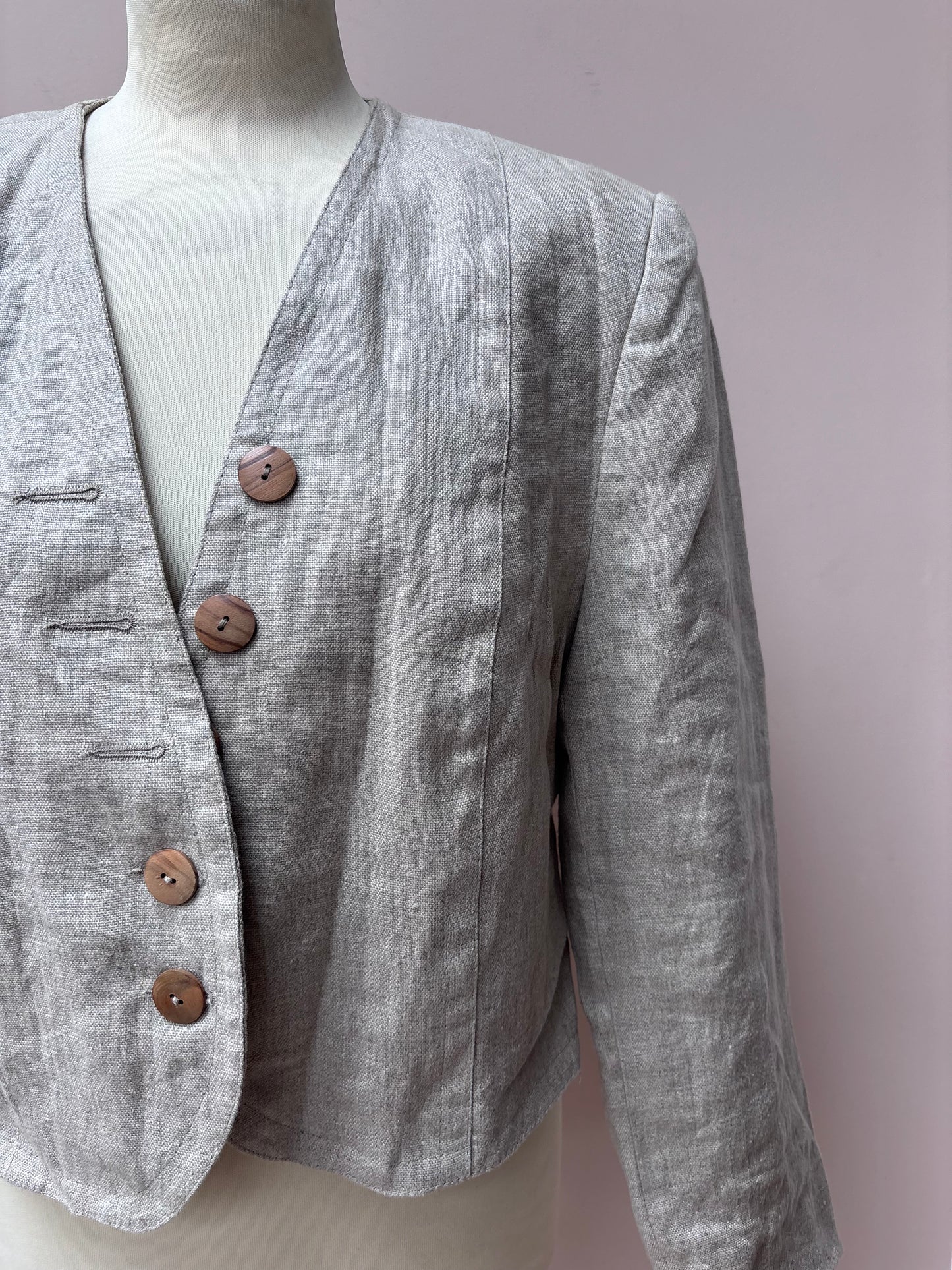 Vintage 100% linen jacket size 12