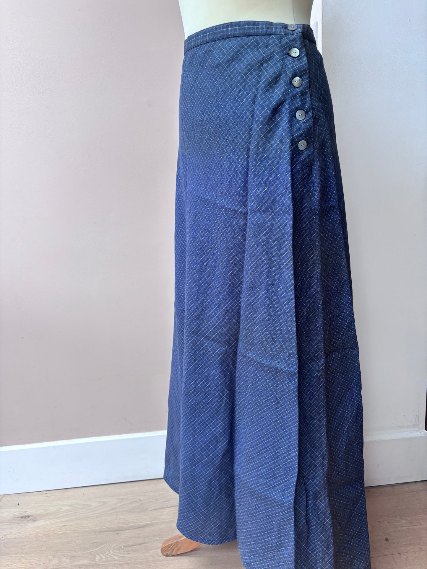 Vintage Laura Ashley 100% linen maxi skirt size 12 BNWT