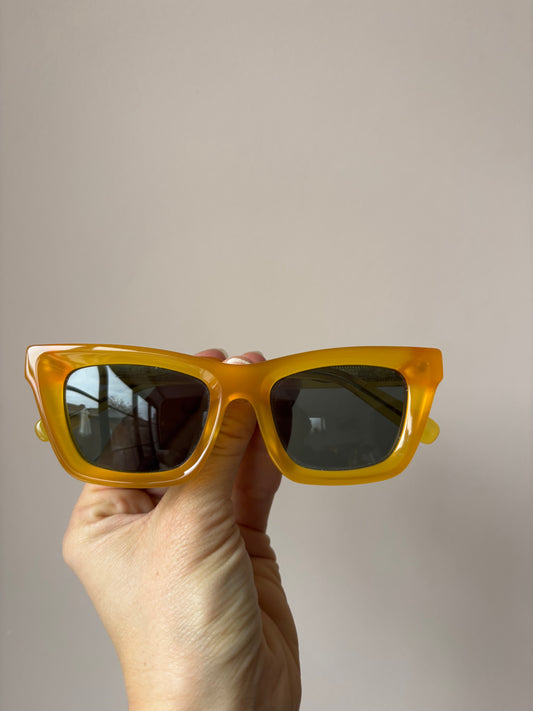 Yellow orange frame sunglasses