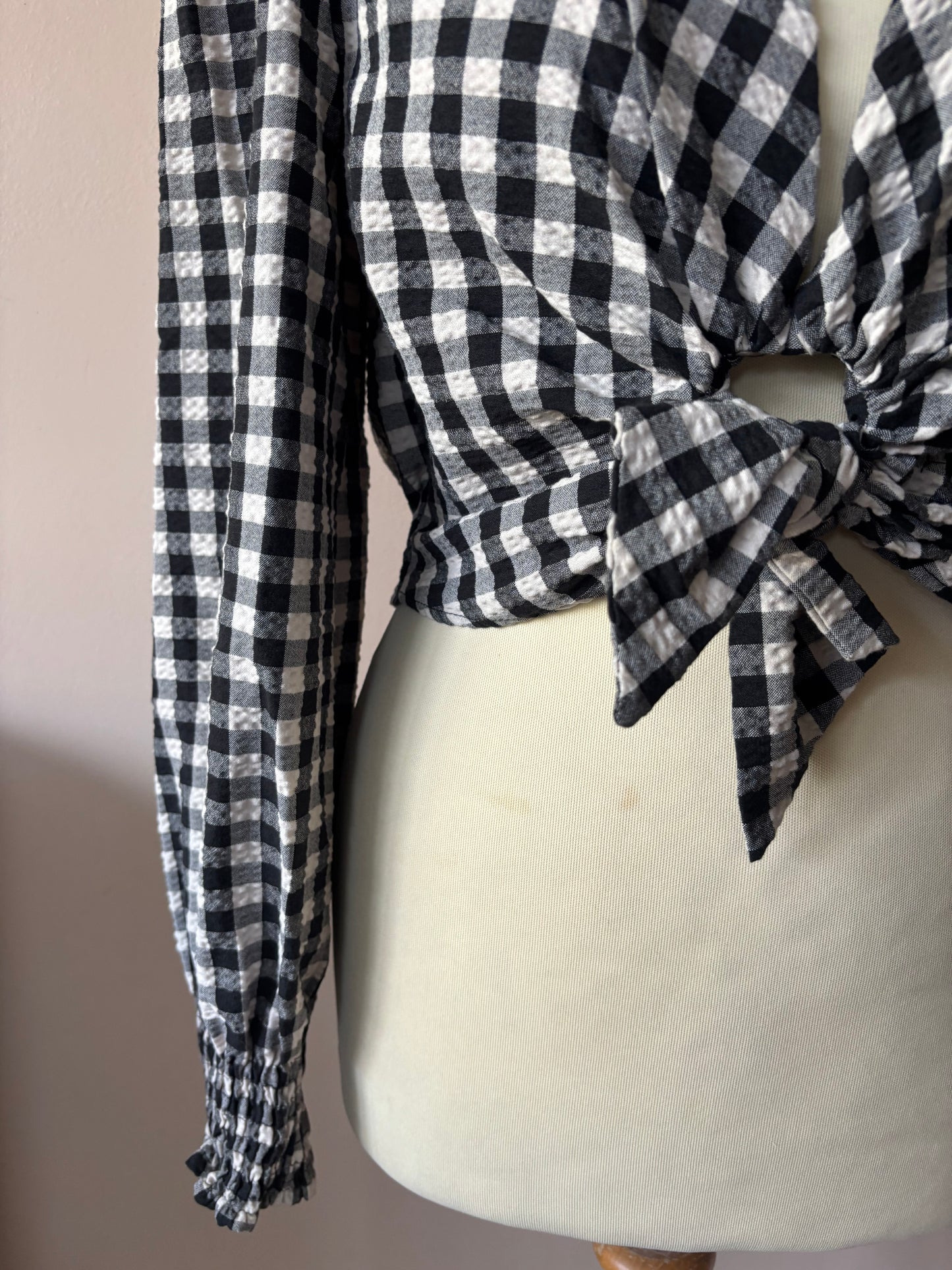 Gingham cropped top size Mediuk
