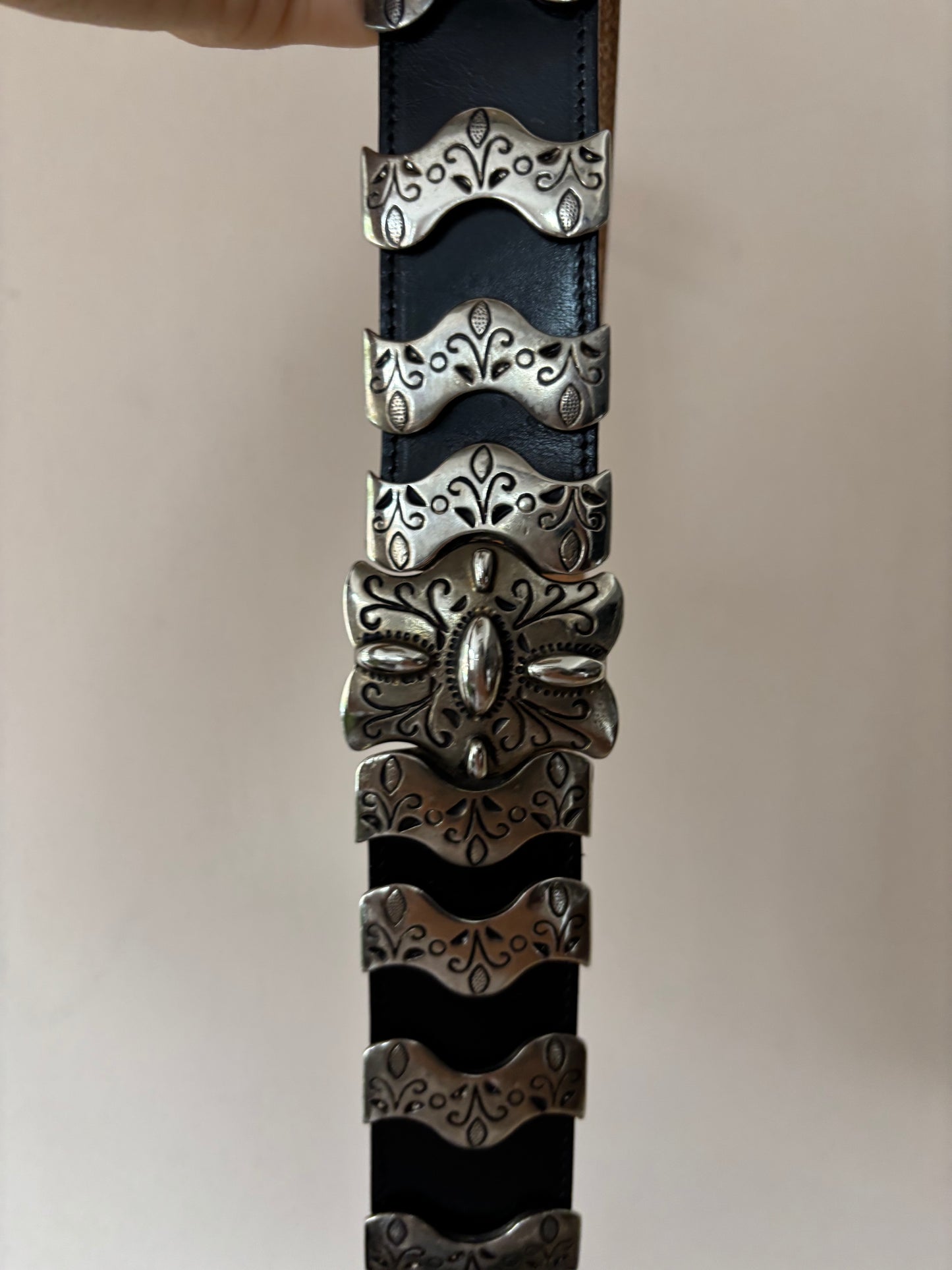 Vintage leather waist belt size Small