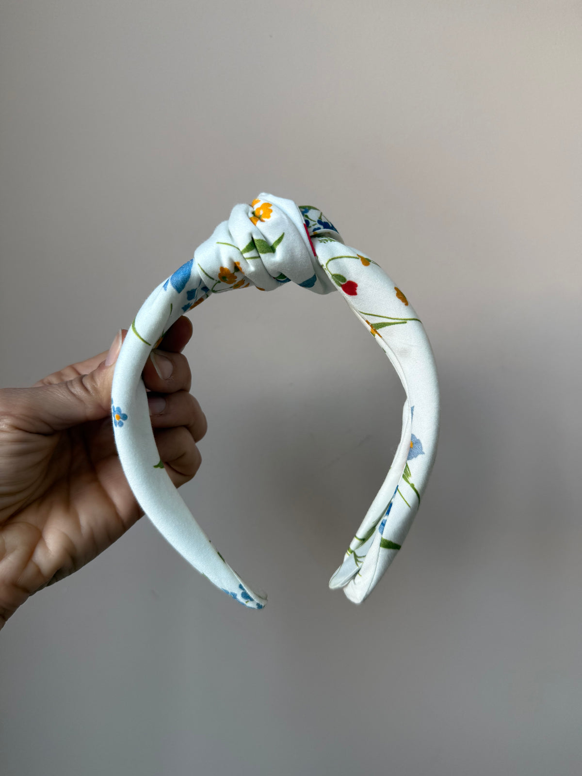 White floral headband