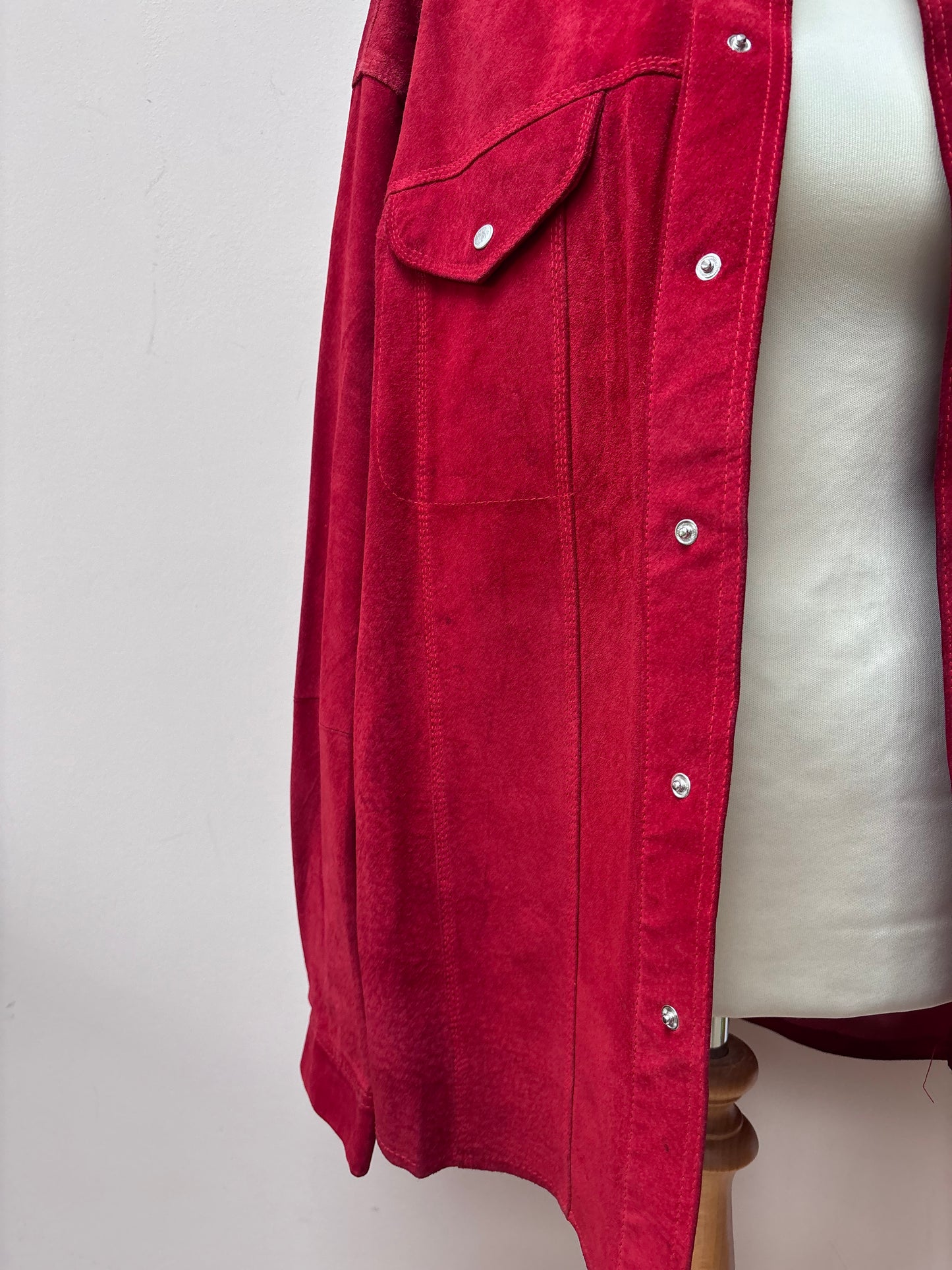 Red suede shacket size 14-18