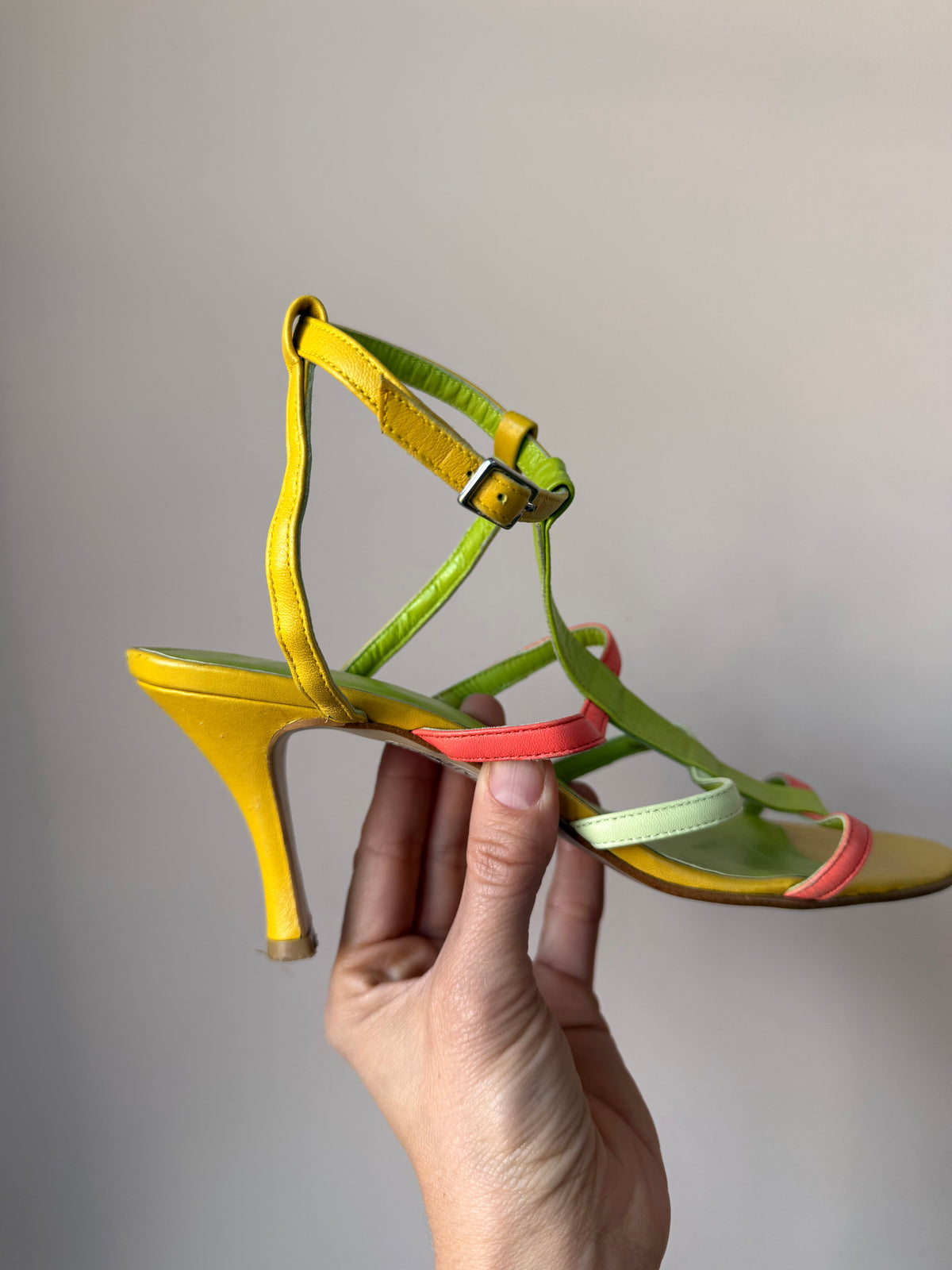 Leather strappy sandals size UK6
