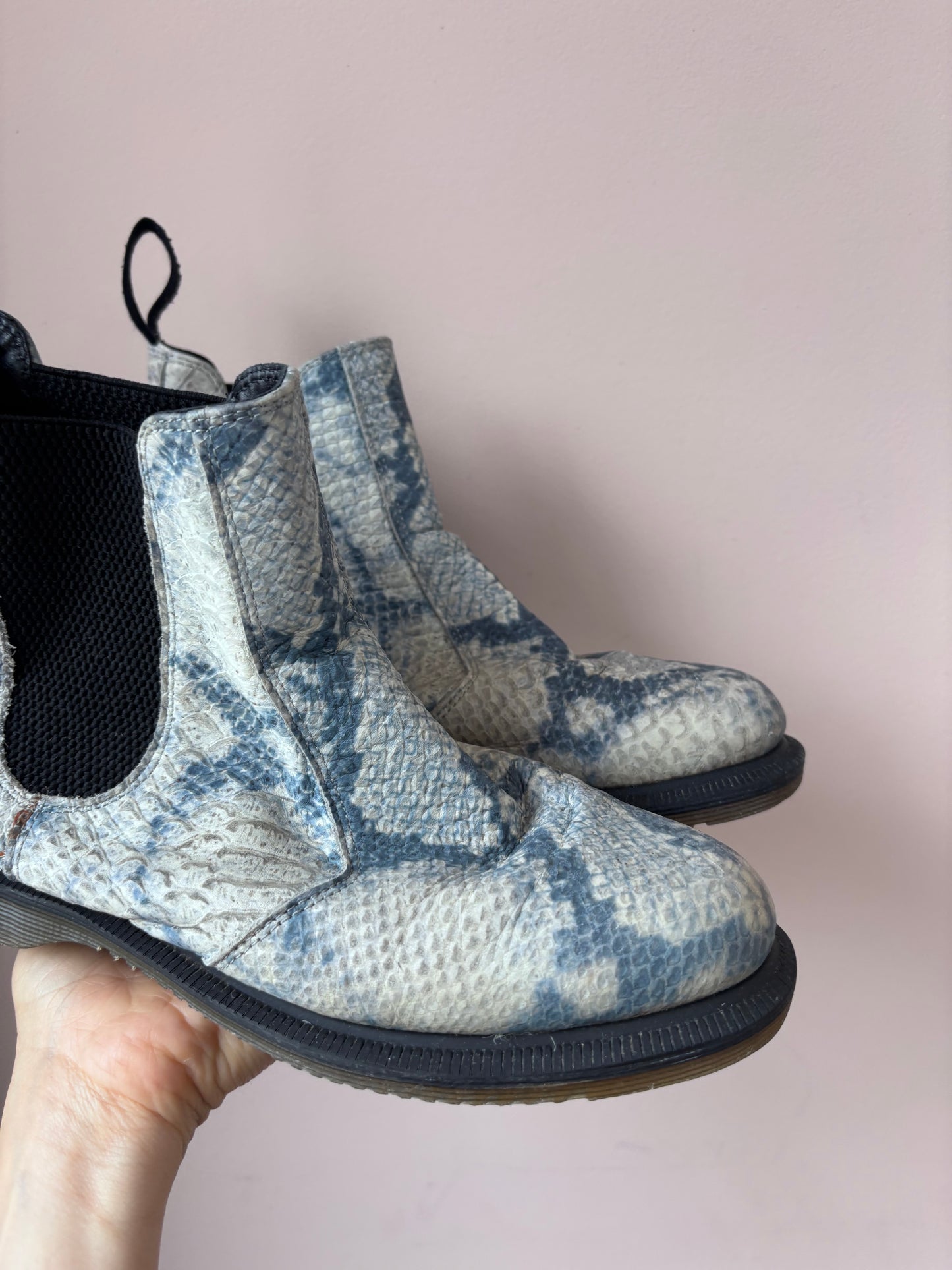 Snakeskin leather Doc Martens boots size UK5