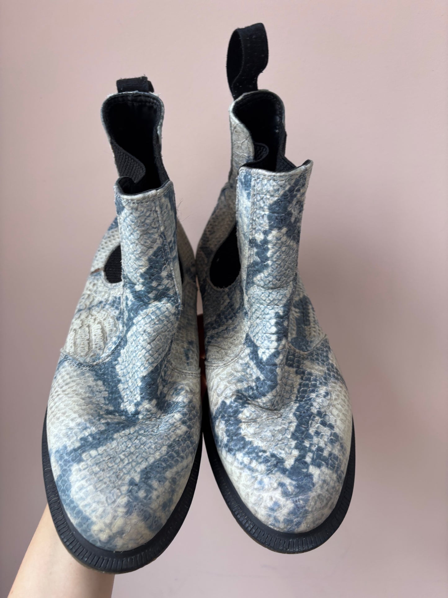 Snakeskin leather Doc Martens boots size UK5
