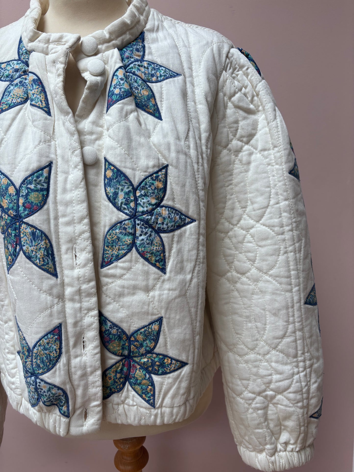 Free People quilted cotton jacket size Large