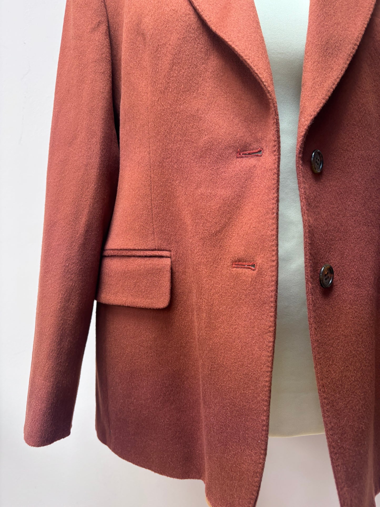 Aquascutum rust brown 100% wool blazer size 10/12
