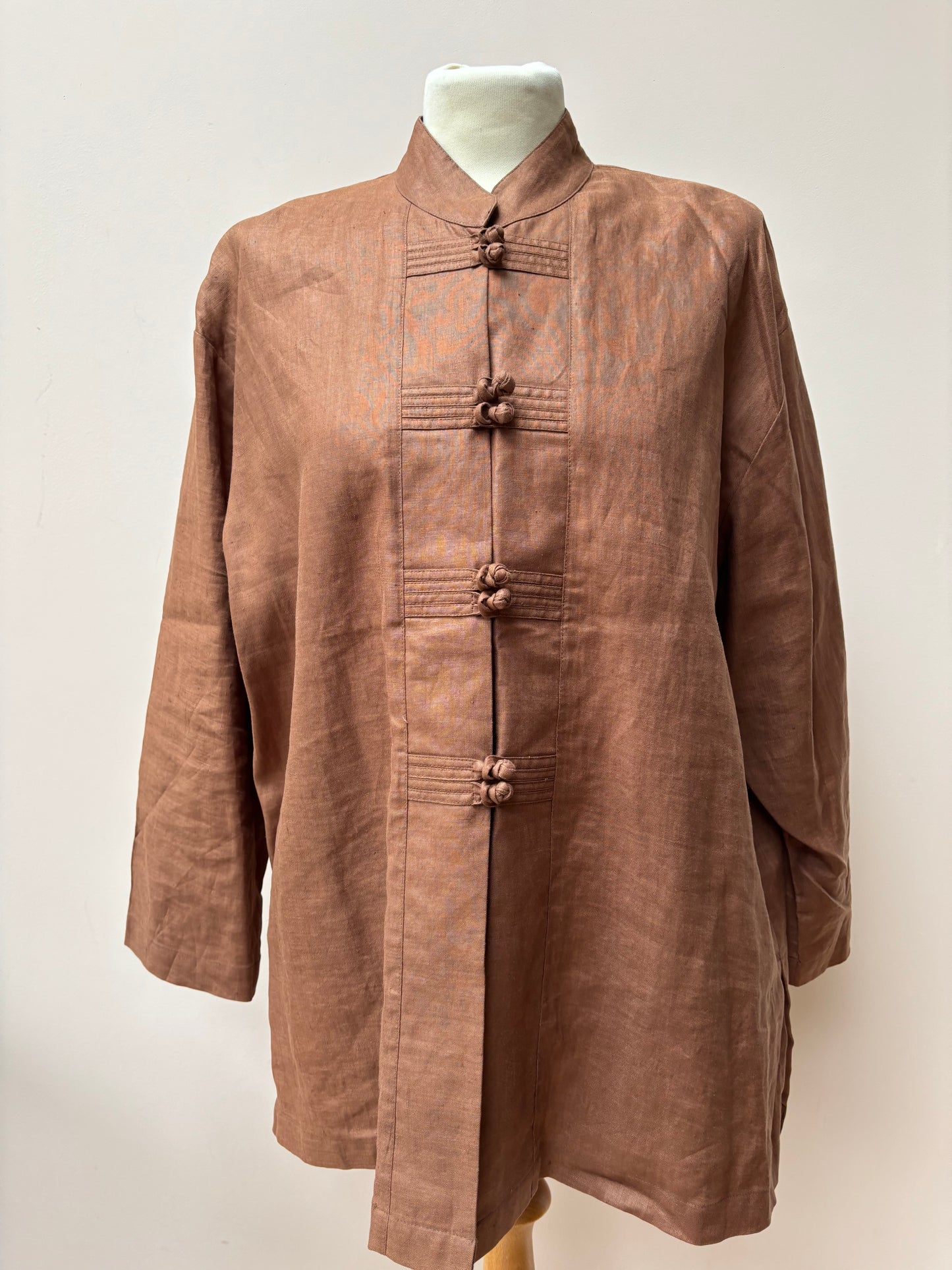 Vintage light 100% linen jacket size 12/14