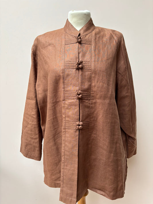 Vintage light 100% linen jacket size 12/14