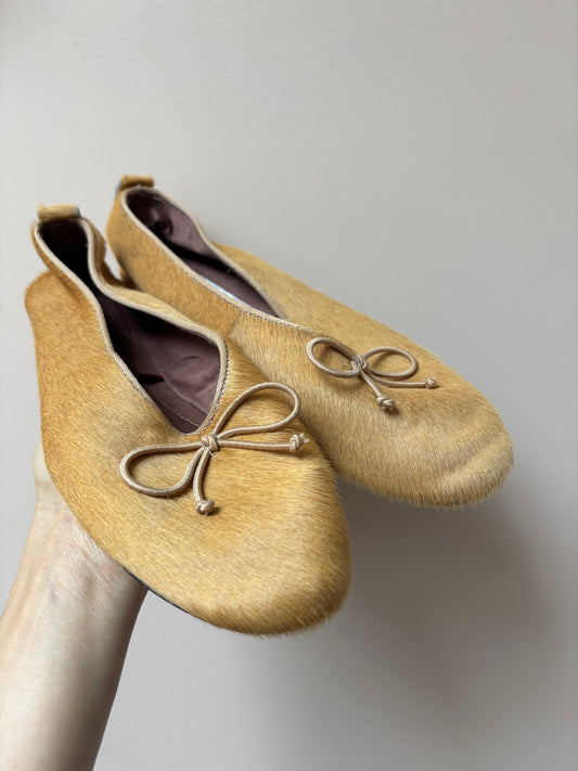 Leather ballet pumps size UK5