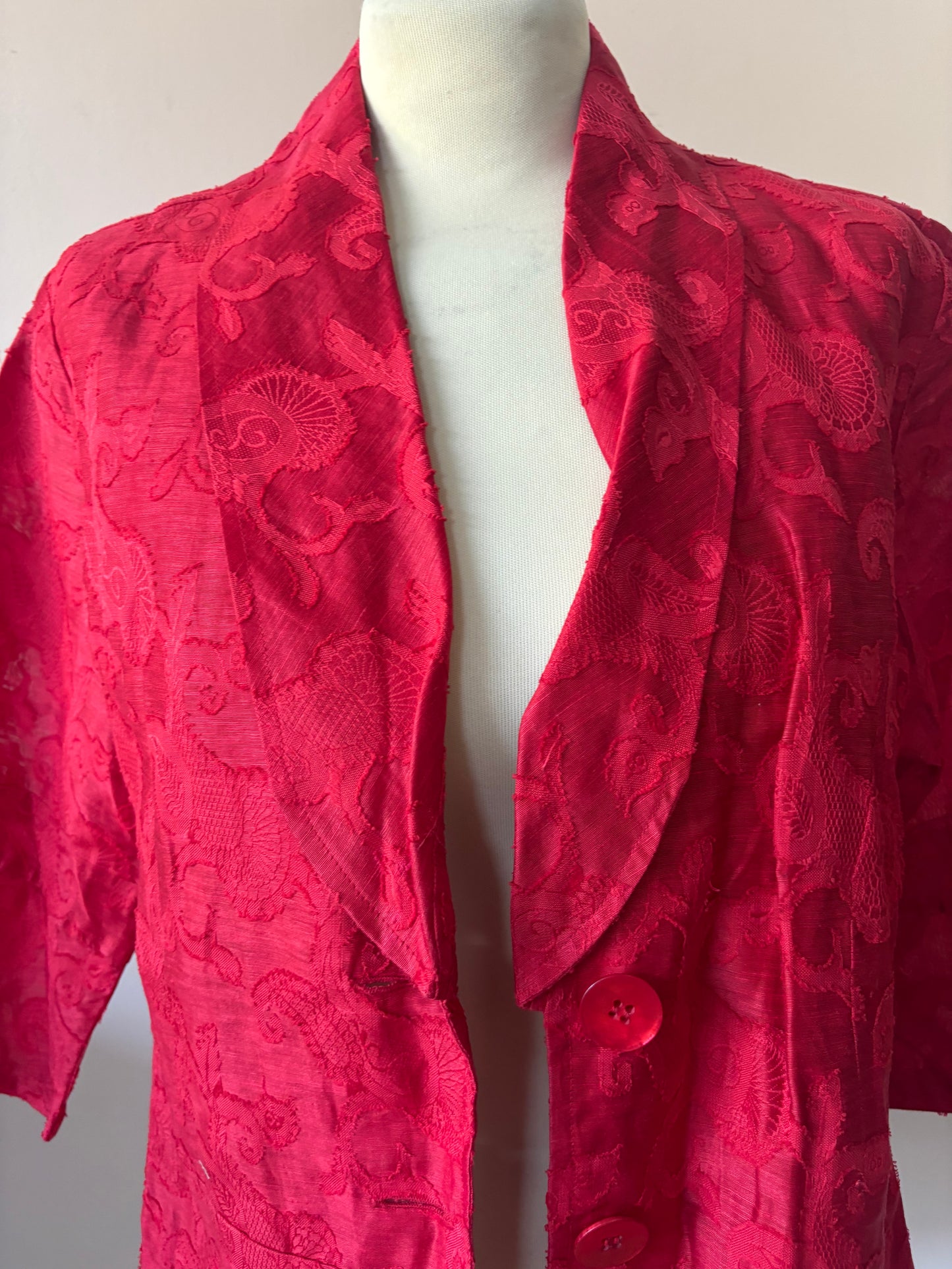 Vintage linen and silk jacket size 12