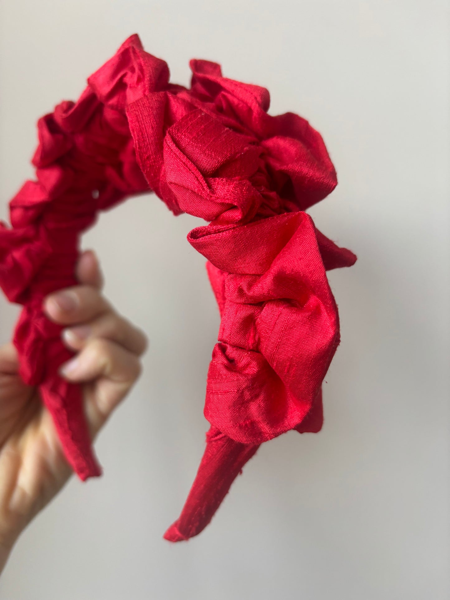 Silk red headband