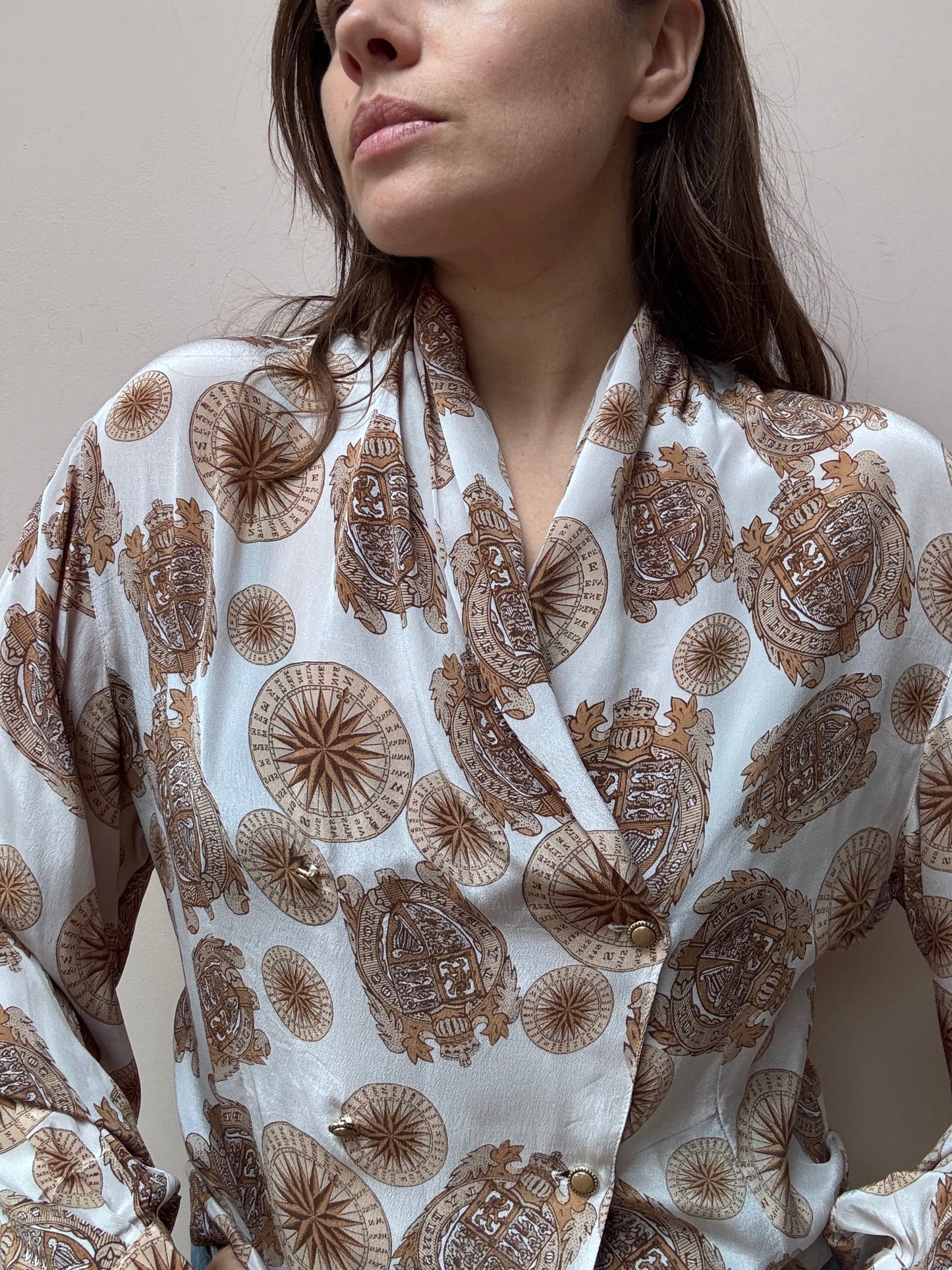 Vintage silk crossover top size 12