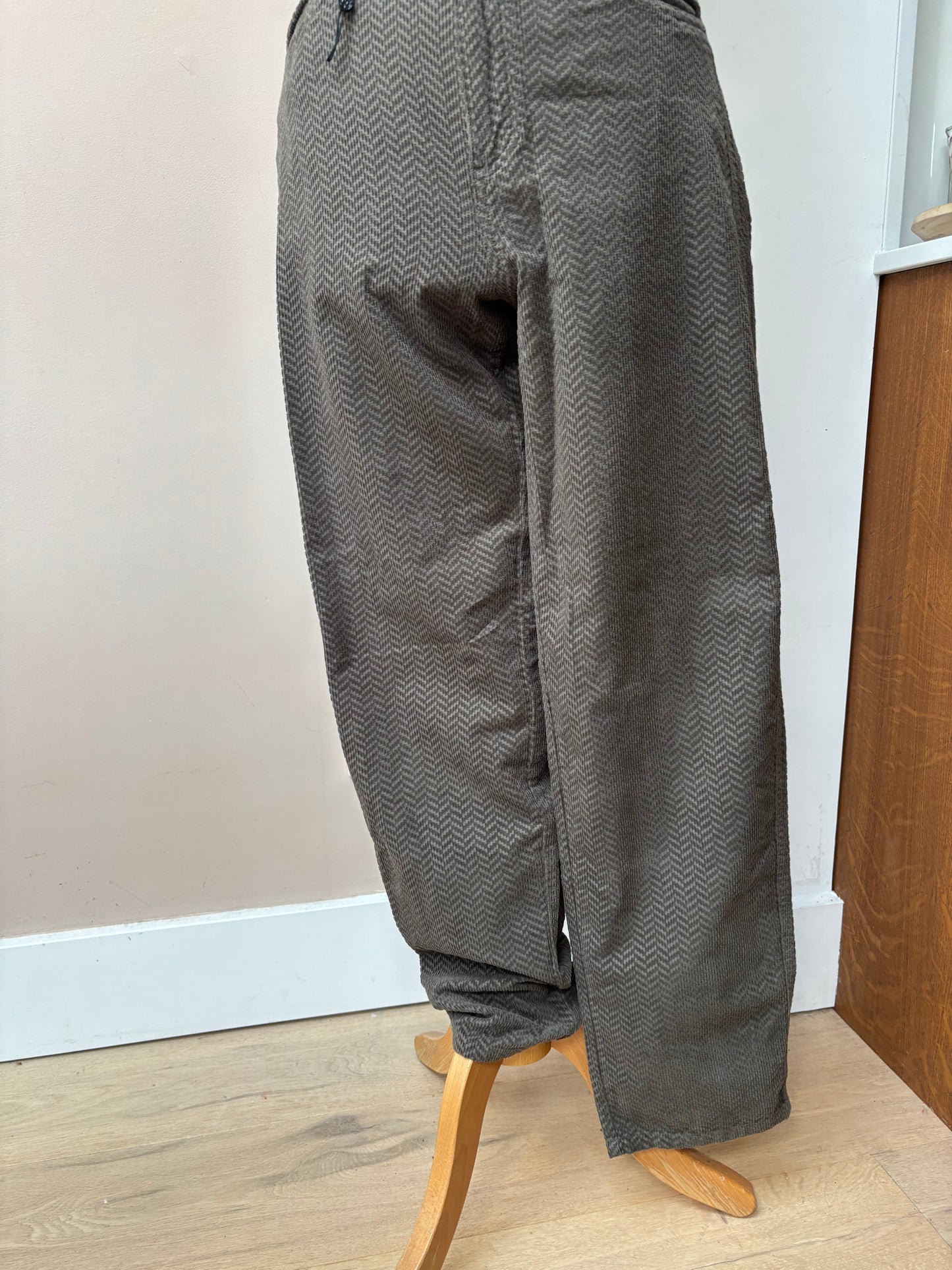 Massimo Dutti grey green cord trousers size 8
