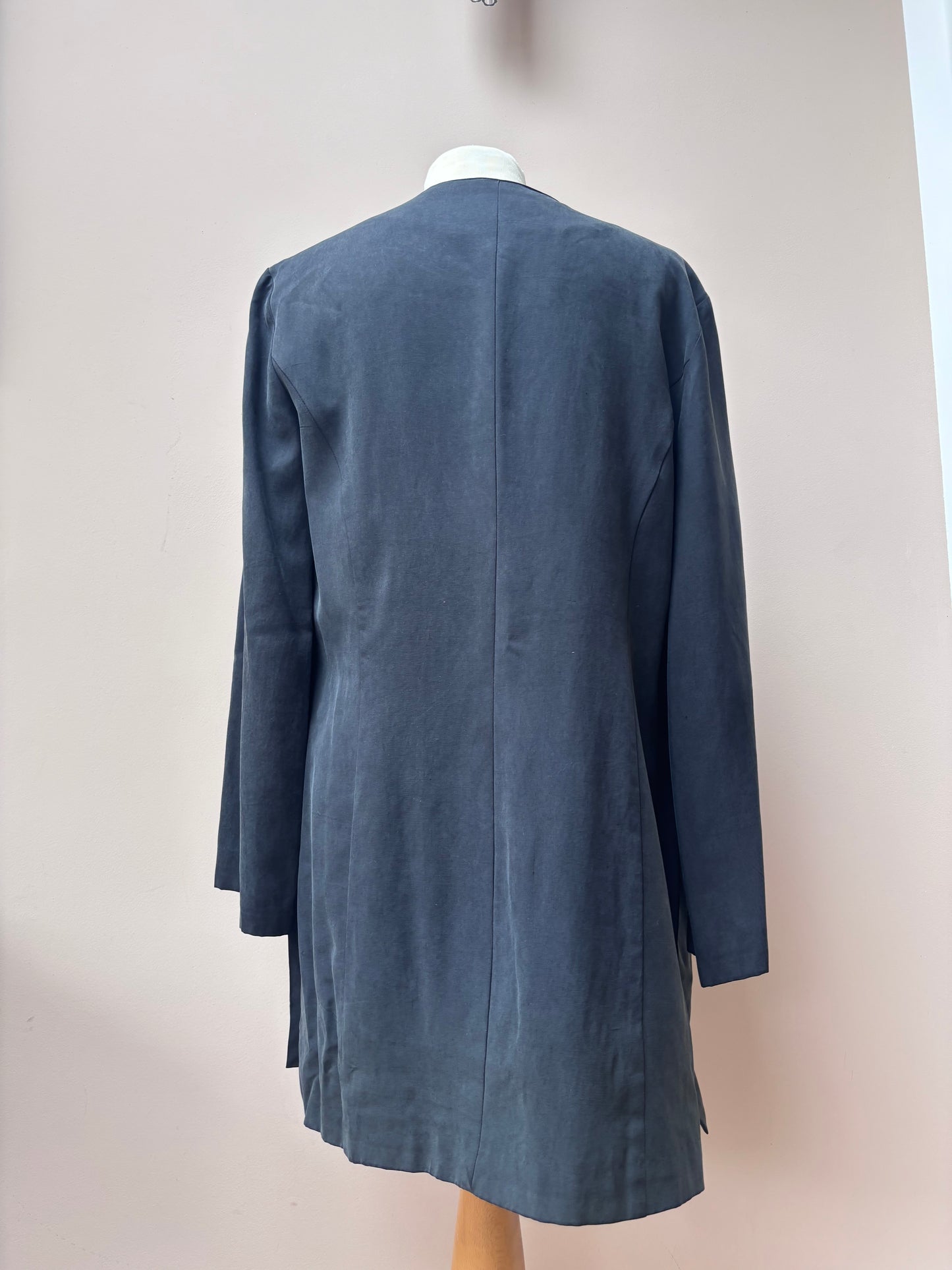 Vintage midnight blue 100% silk jacket size 10/12
