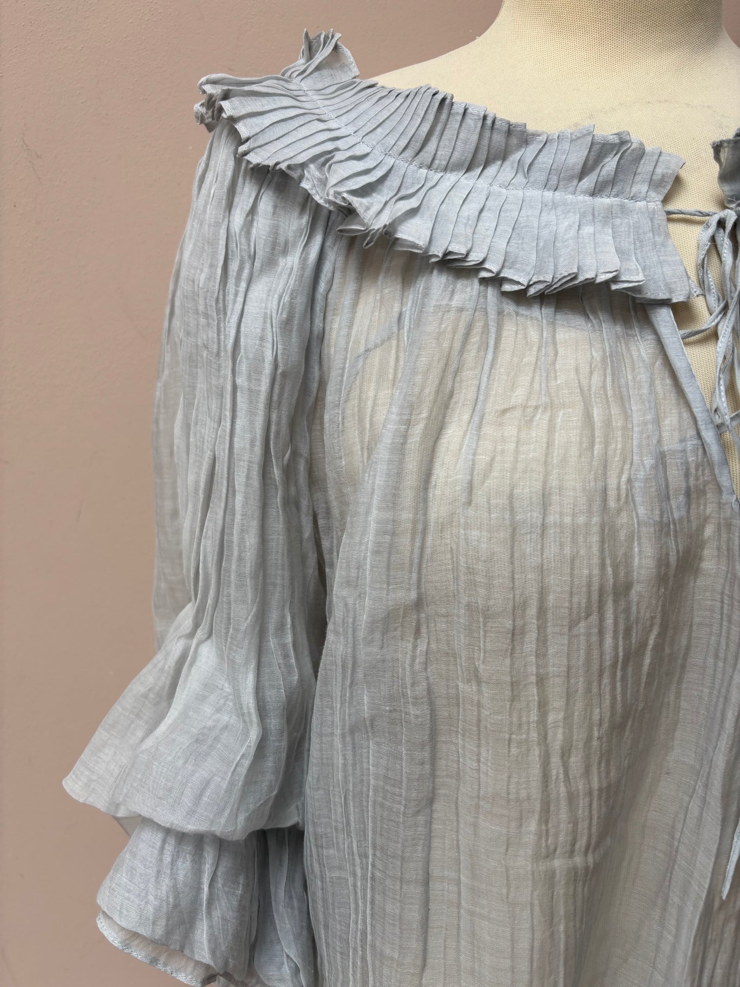 Thierry Colson silk cotton mix blouse size Small