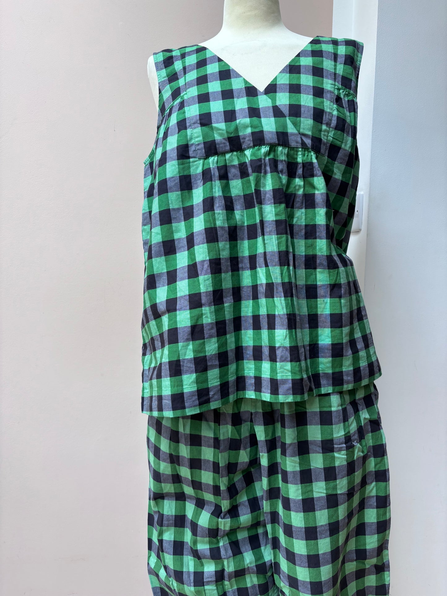 Toast gingham trouser set size Medium