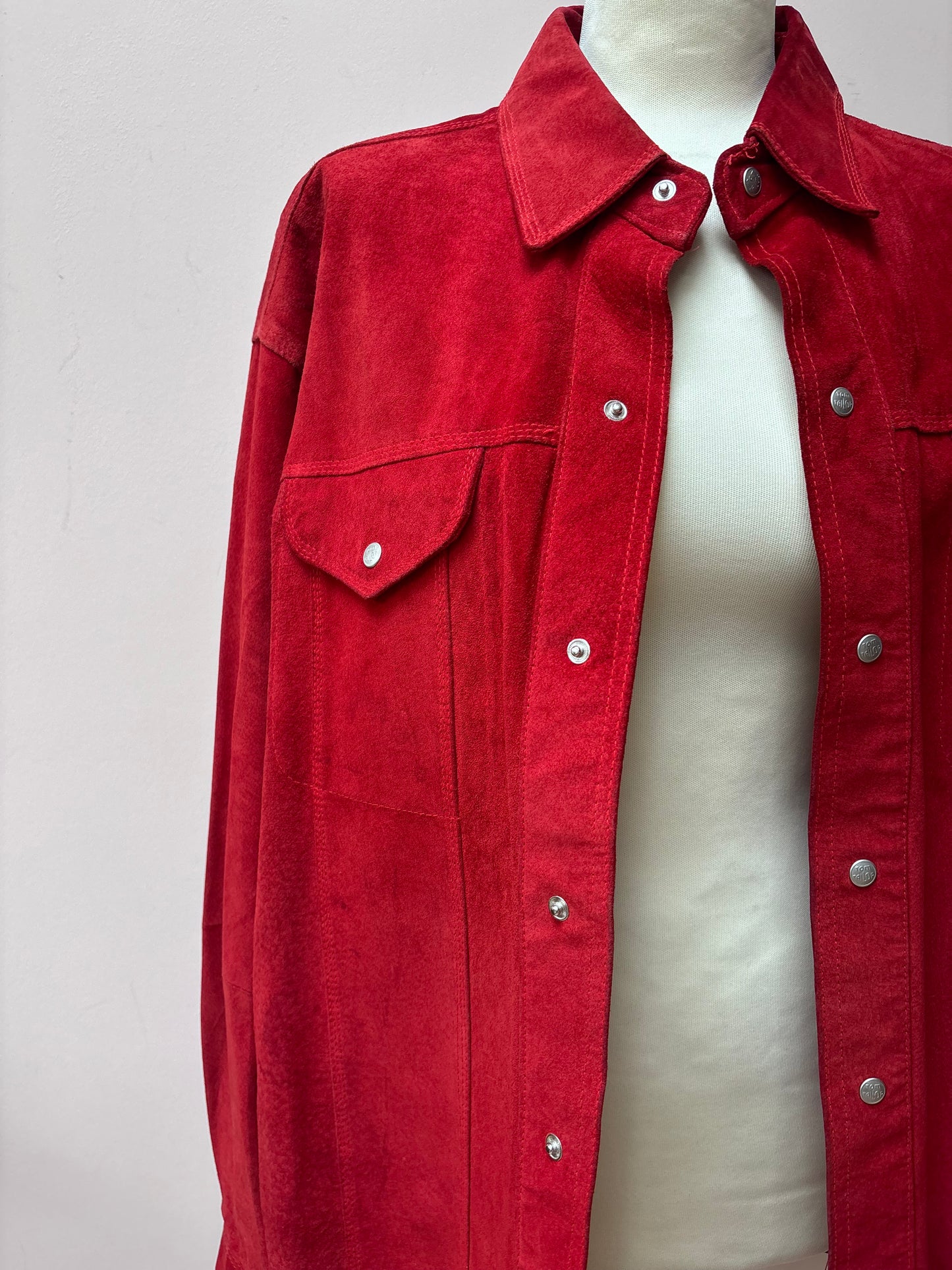 Red suede shacket size 14-18