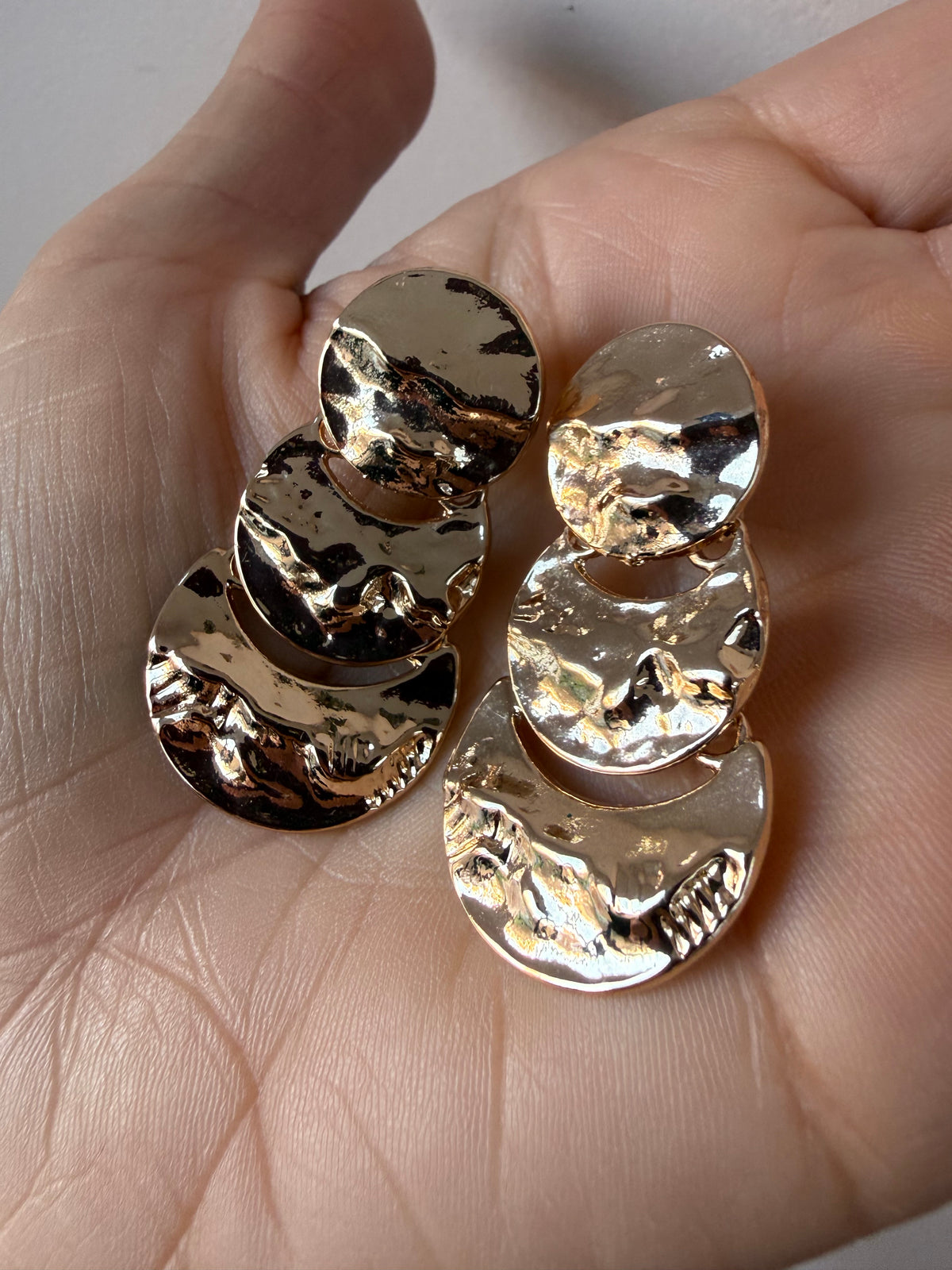 Gold clip on earrings