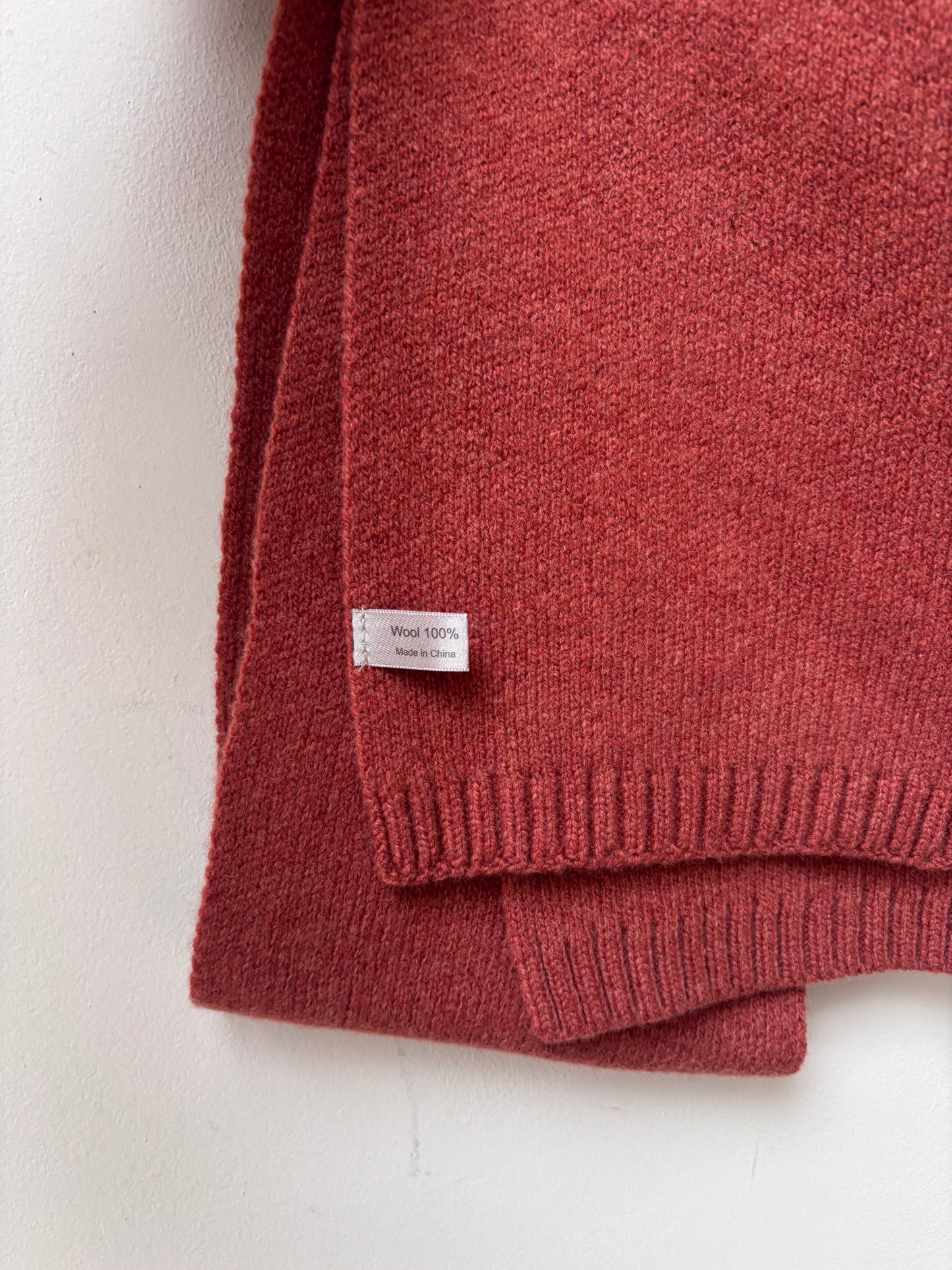 Rust 100% wool scarf