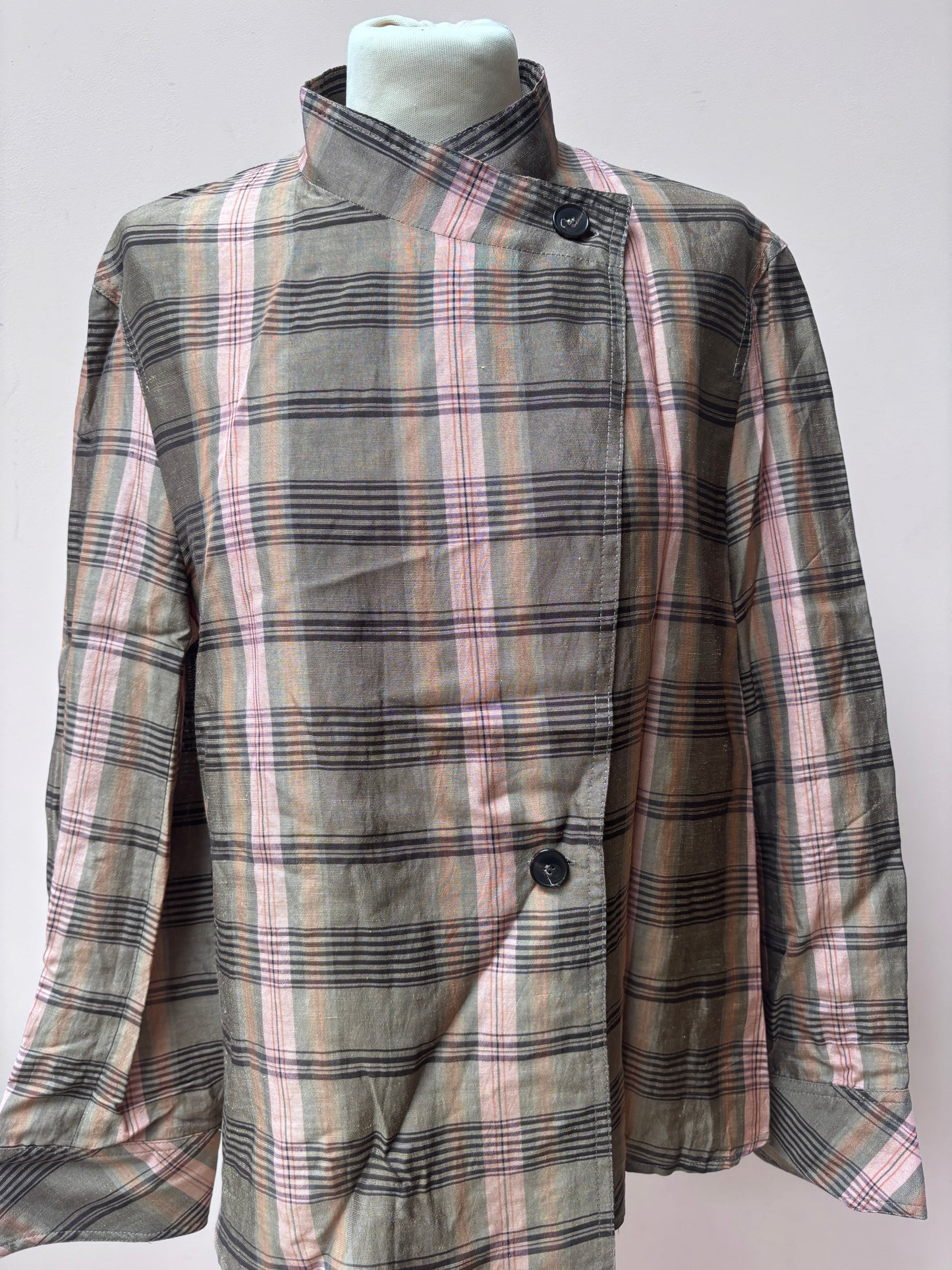 Linen mix cross front jacket size Medium BNWT