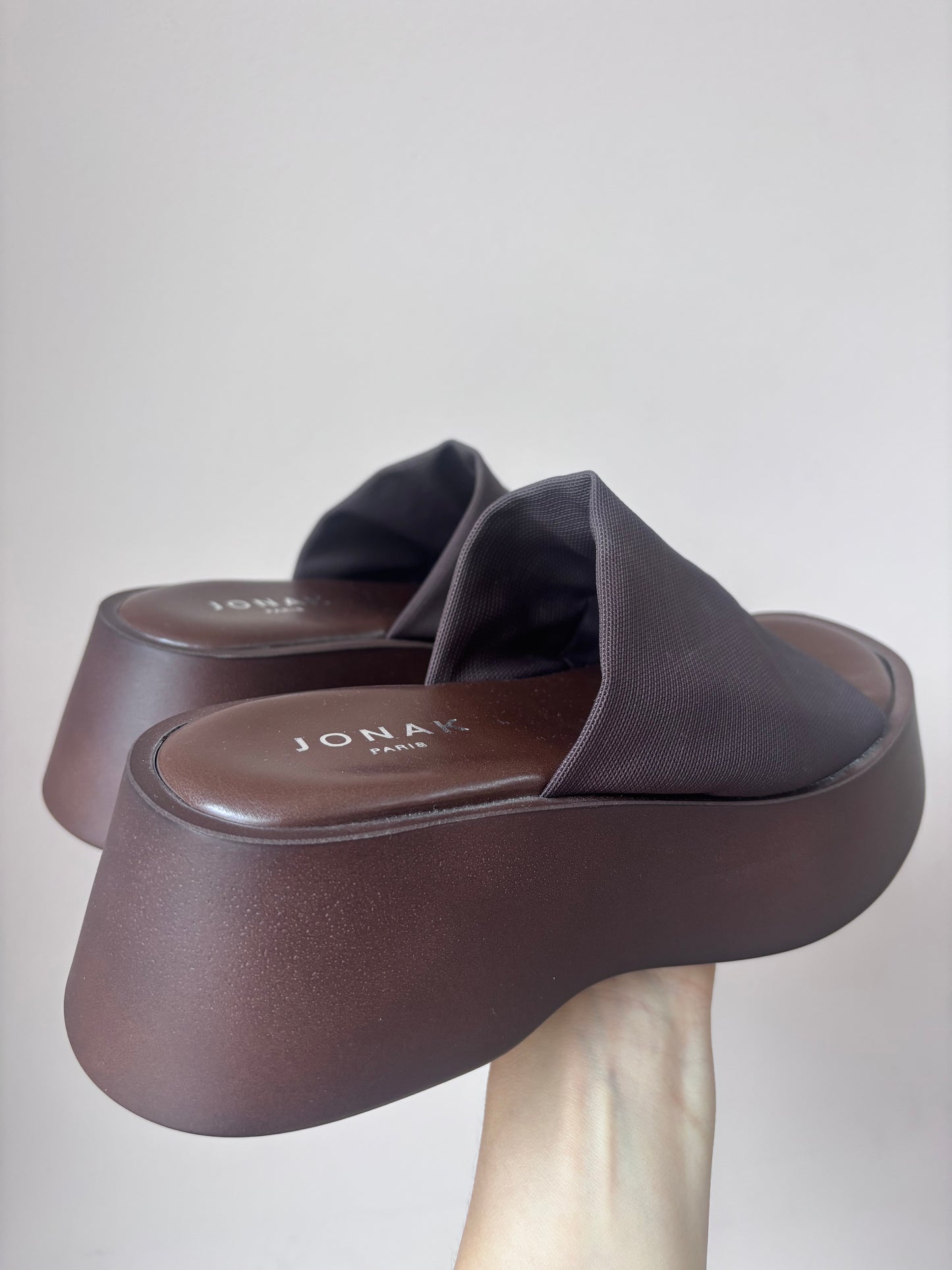 Jonak Paris brown platform sandals size UK3/4