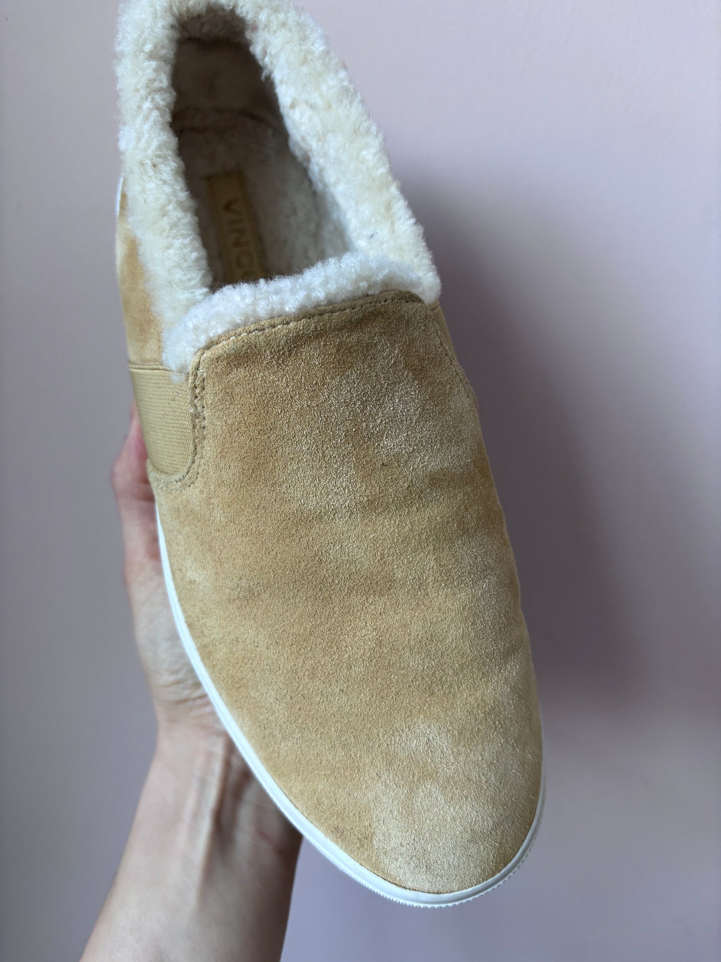 Vince suede shoes with fleece lining size 5.5