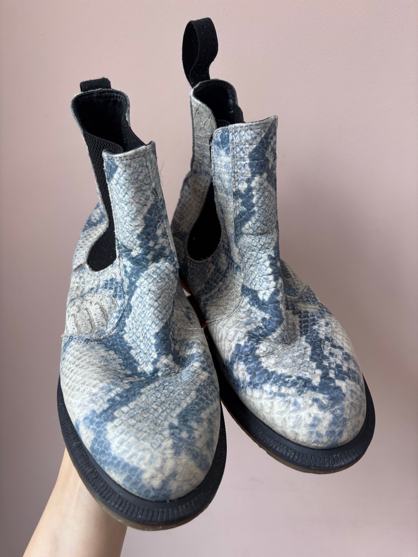 Snakeskin leather Doc Martens boots size UK5