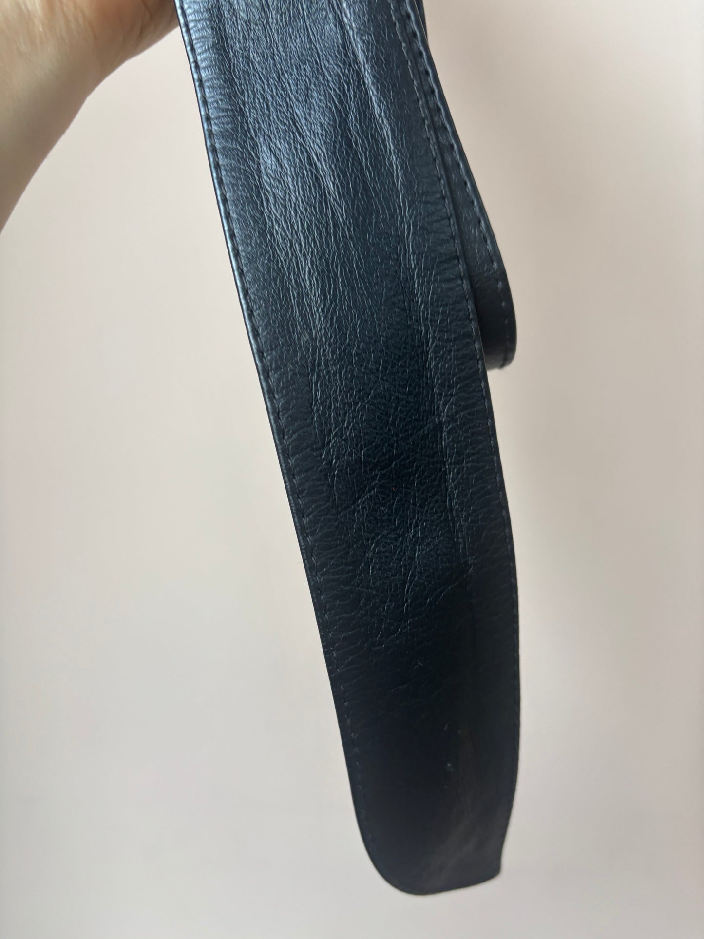 Vintage black leather belt