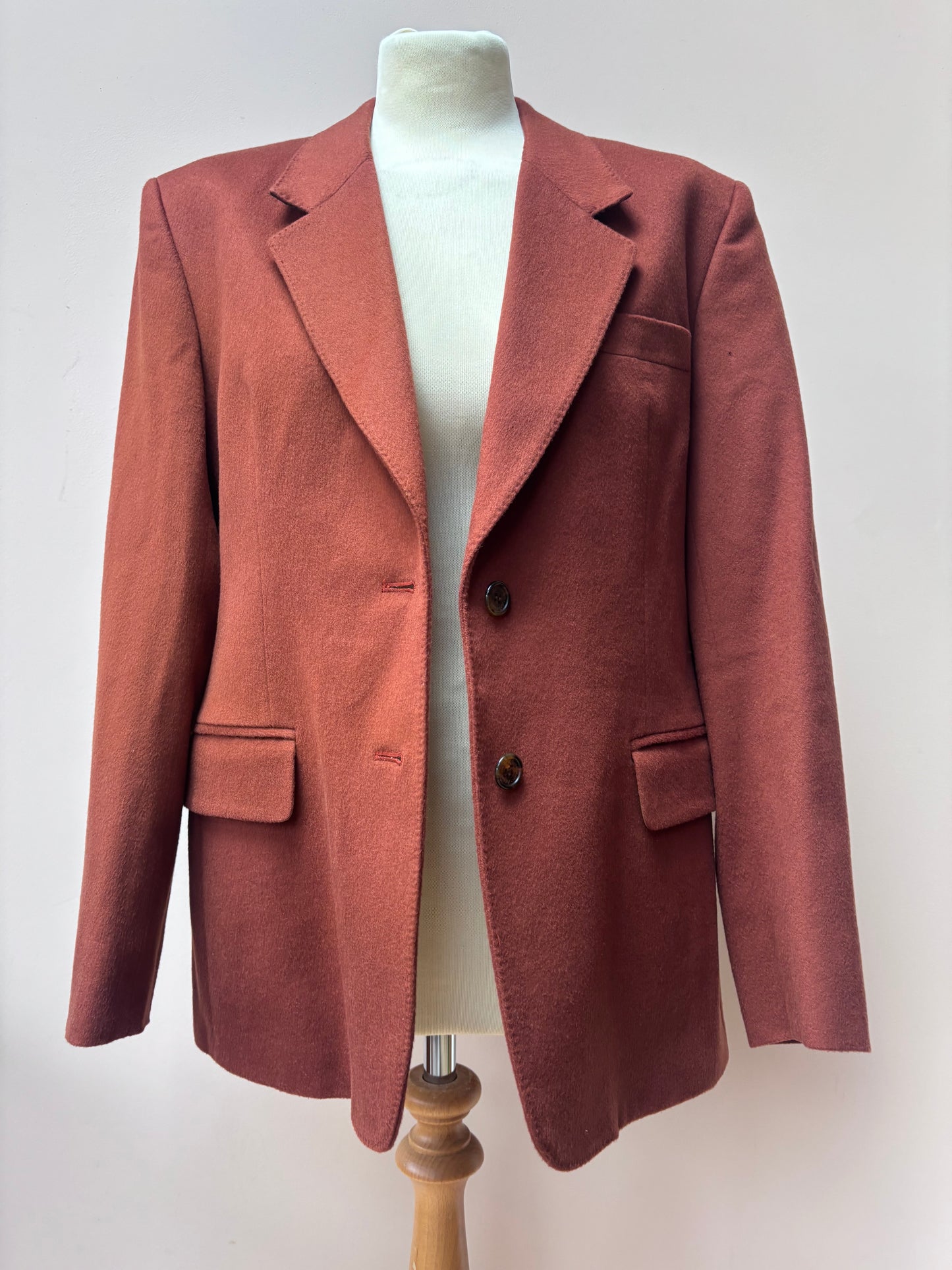 Aquascutum rust brown 100% wool blazer size 10/12